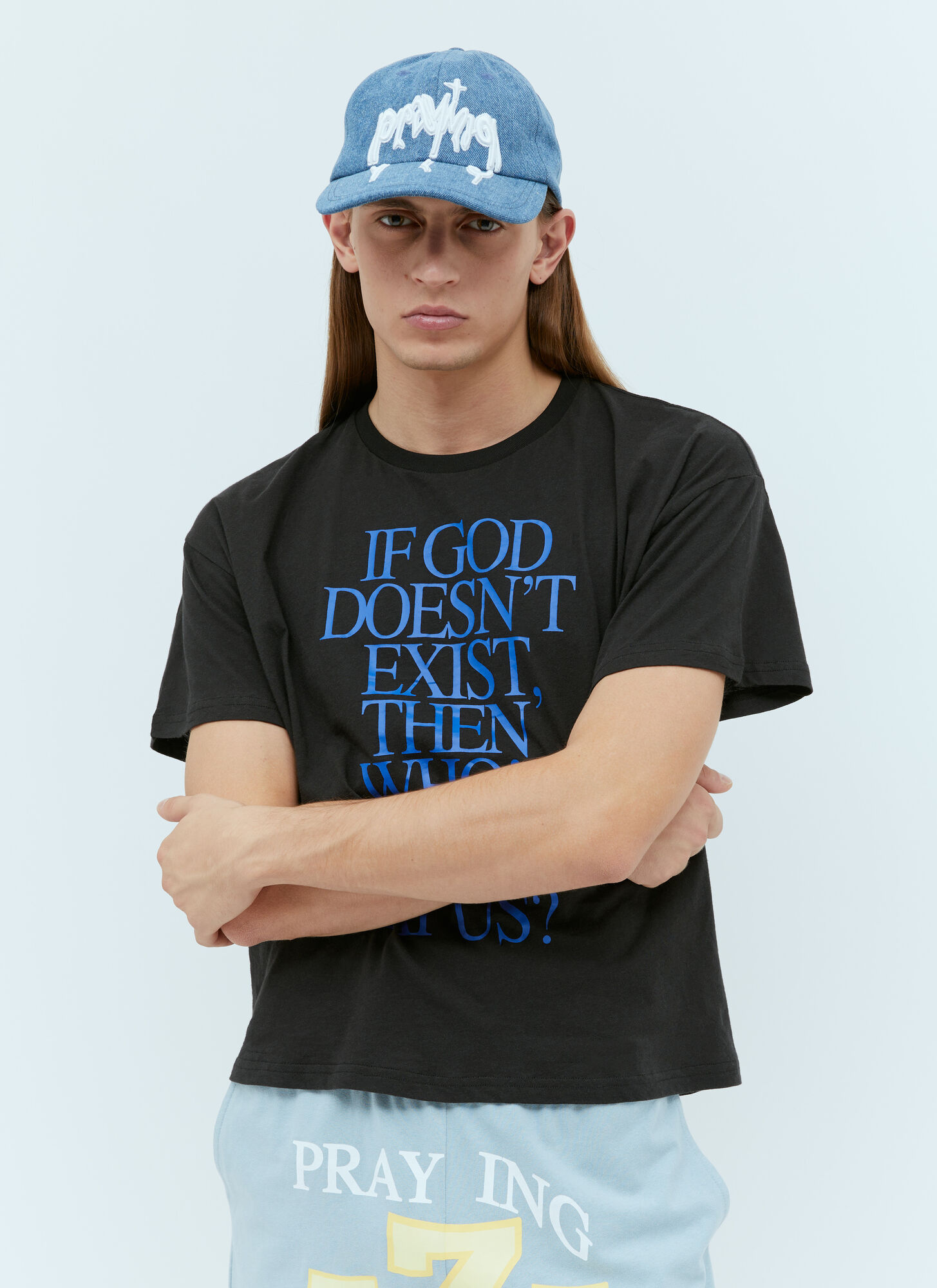  Praying Praying Demon Baseball Cap -  Hats Blue One Size 