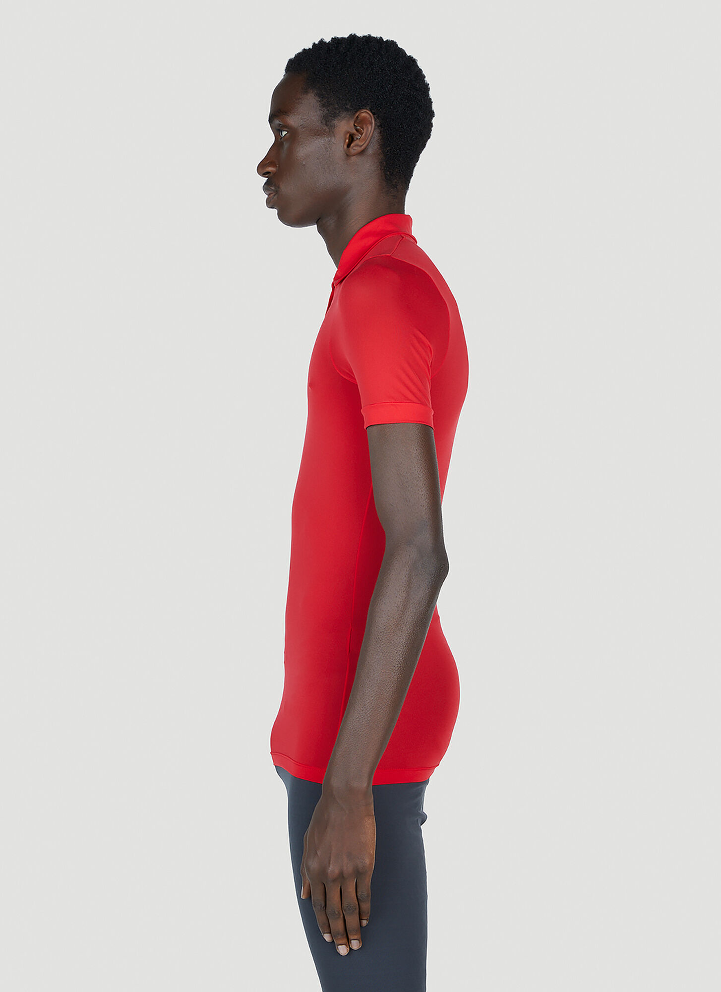  Raf Simons Raf Simons Stocking Polo Top - Mann Polo Shirts Red S 