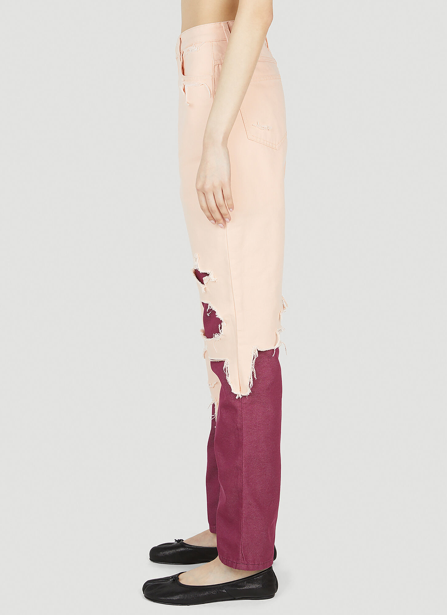  Raf Simons Raf Simons Distressed Jeans - Woman Jeans Pink 27 
