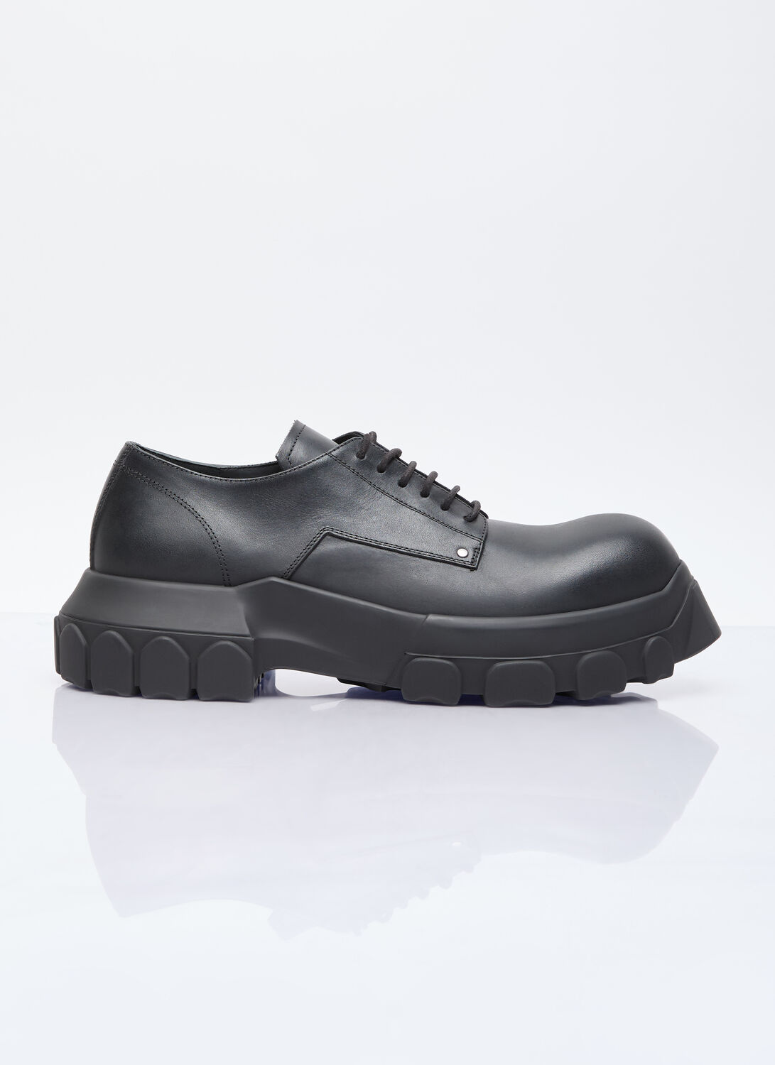 Shop Rick Owens Lace-up Bozo Tractor Shoes In Black