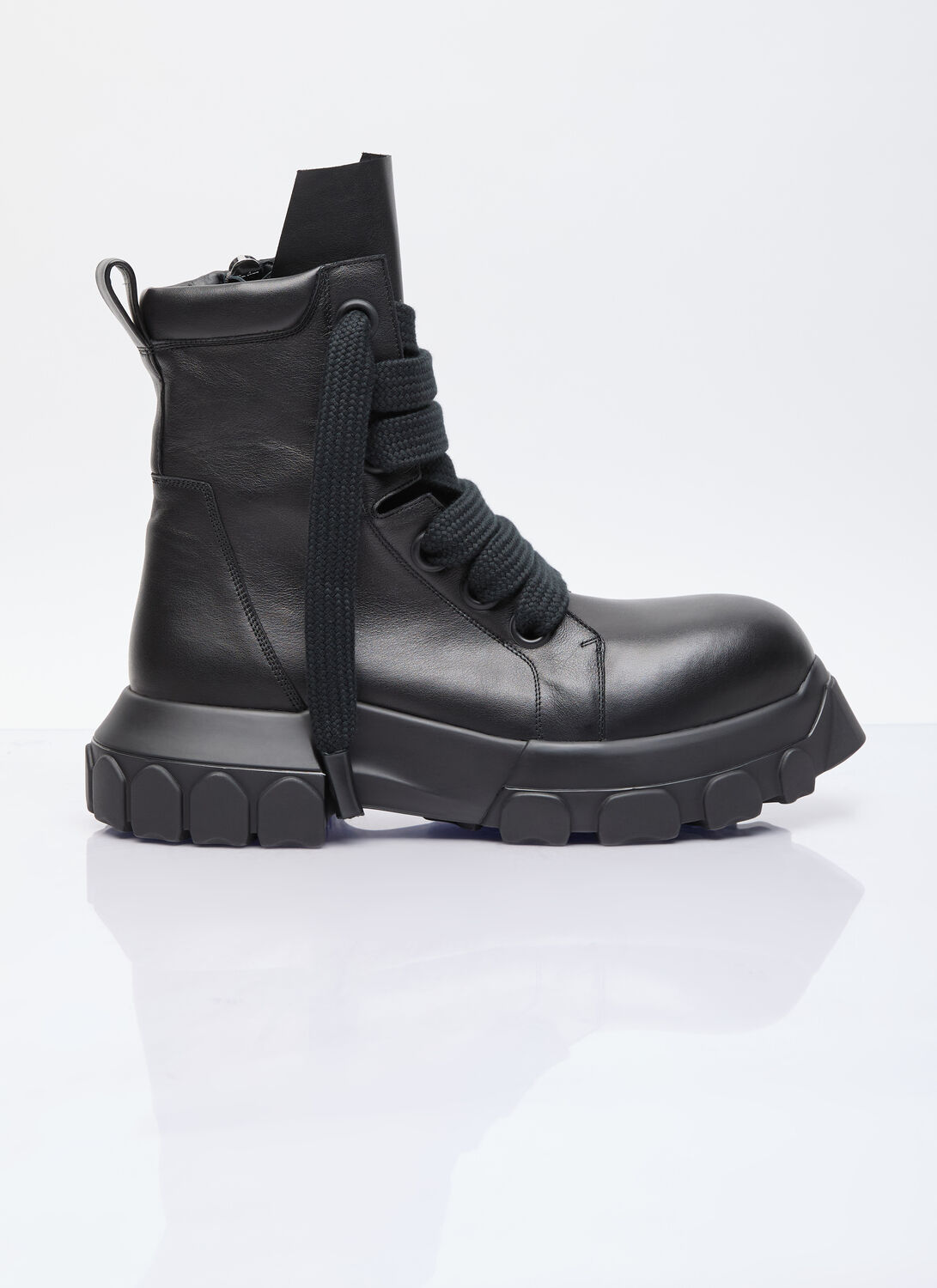Shop Rick Owens Jumbo Laced Bozo Tractor Boots In Black