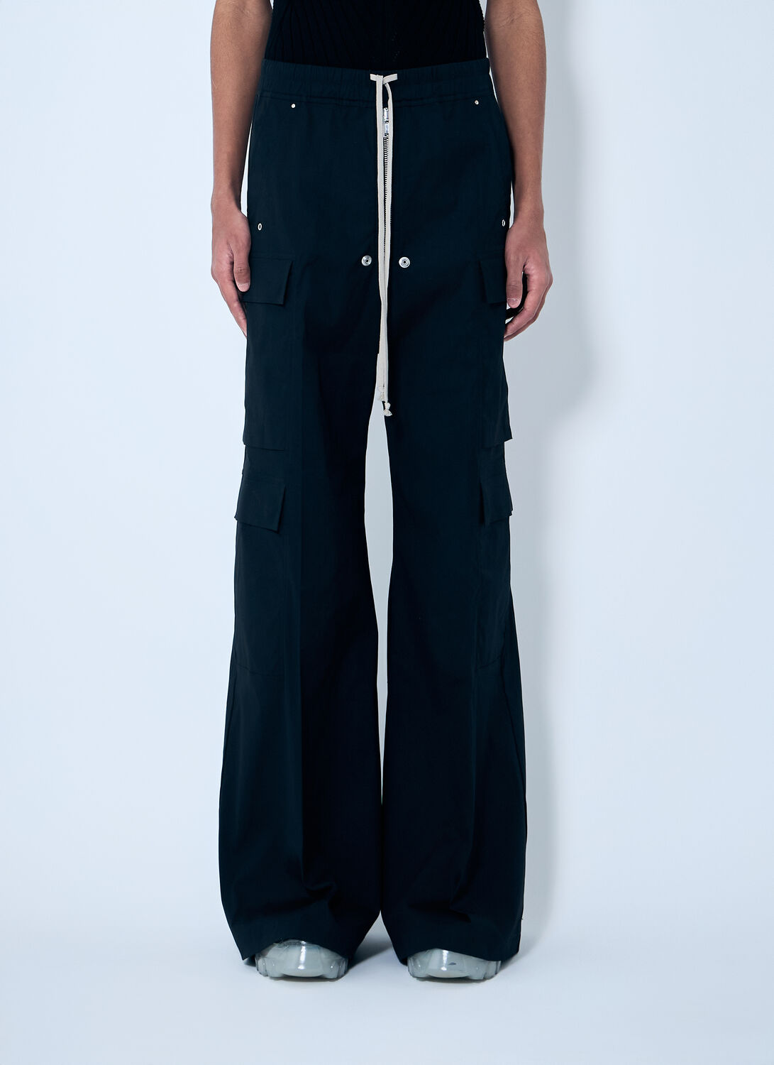 Rick Owens Men Bela Cargo Track Pants In Black