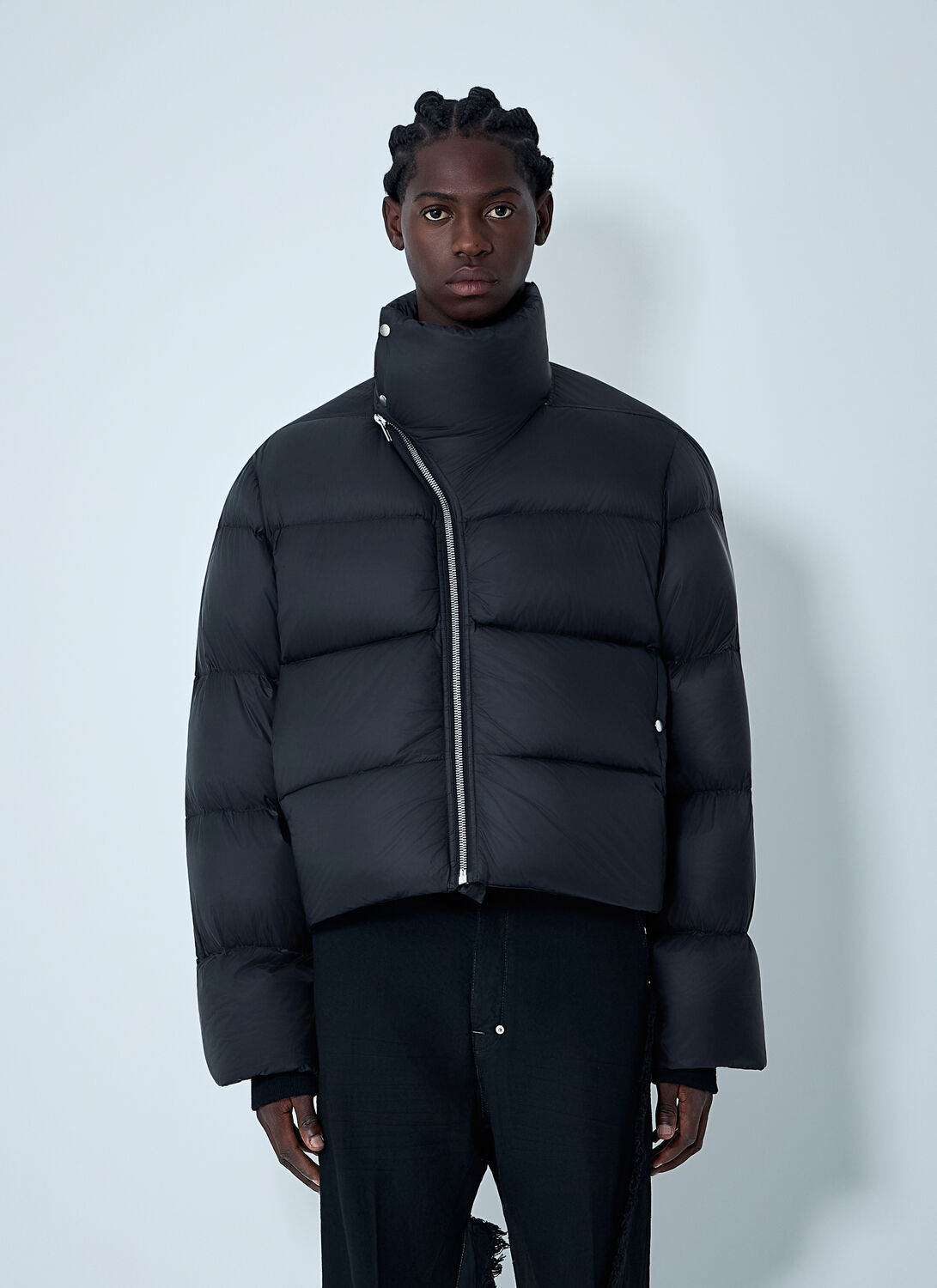 Rick Owens Turtle Quilted Jacket In Black