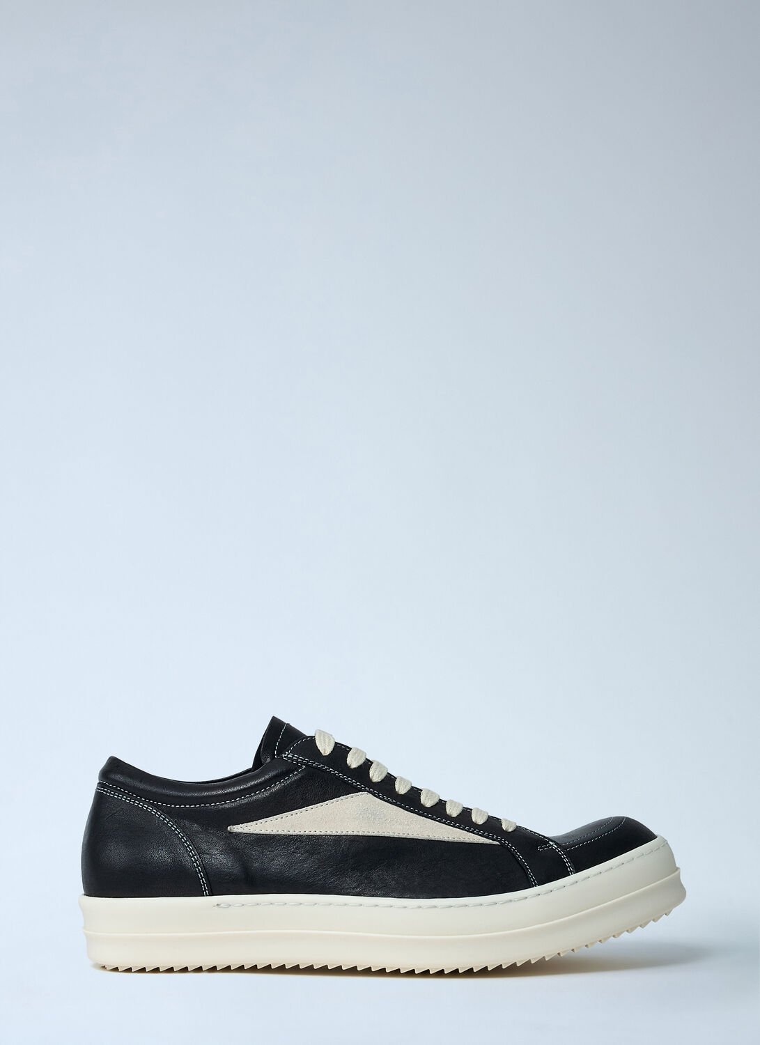 Rick Owens Vintage Sneaks Low Leather Sneakers In Black