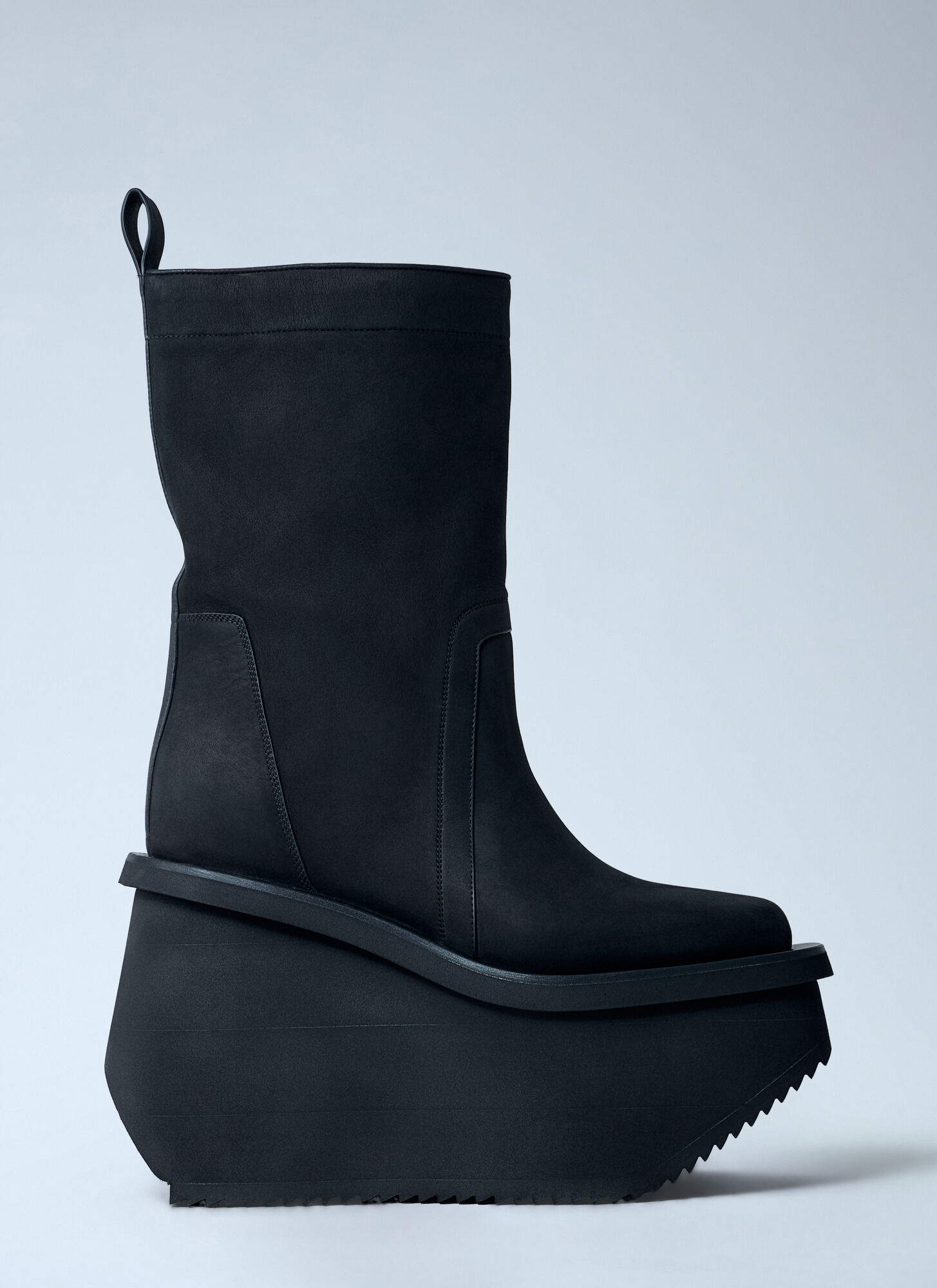 Rick Owens 14mm Factory Topstitching Platform Boots In Black