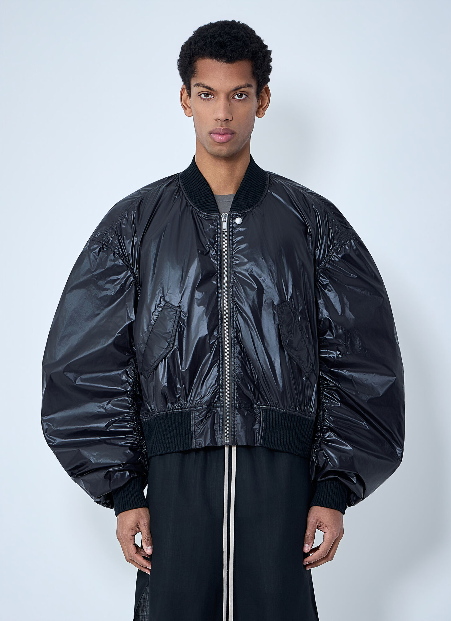 Rick Owens Men's Black Oversized Bomber Jacket - Man Jackets It - 52