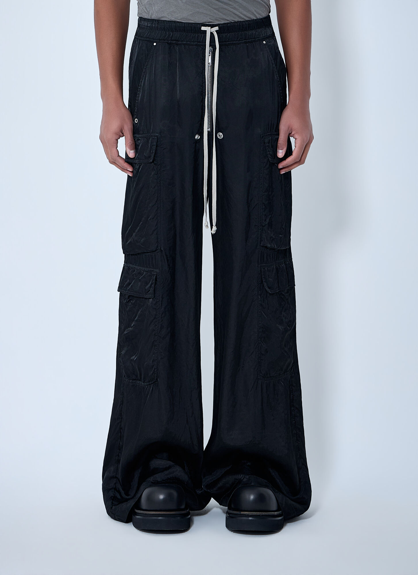 Rick Owens Men's Black Cargobela Pants - Man Pants It - 46