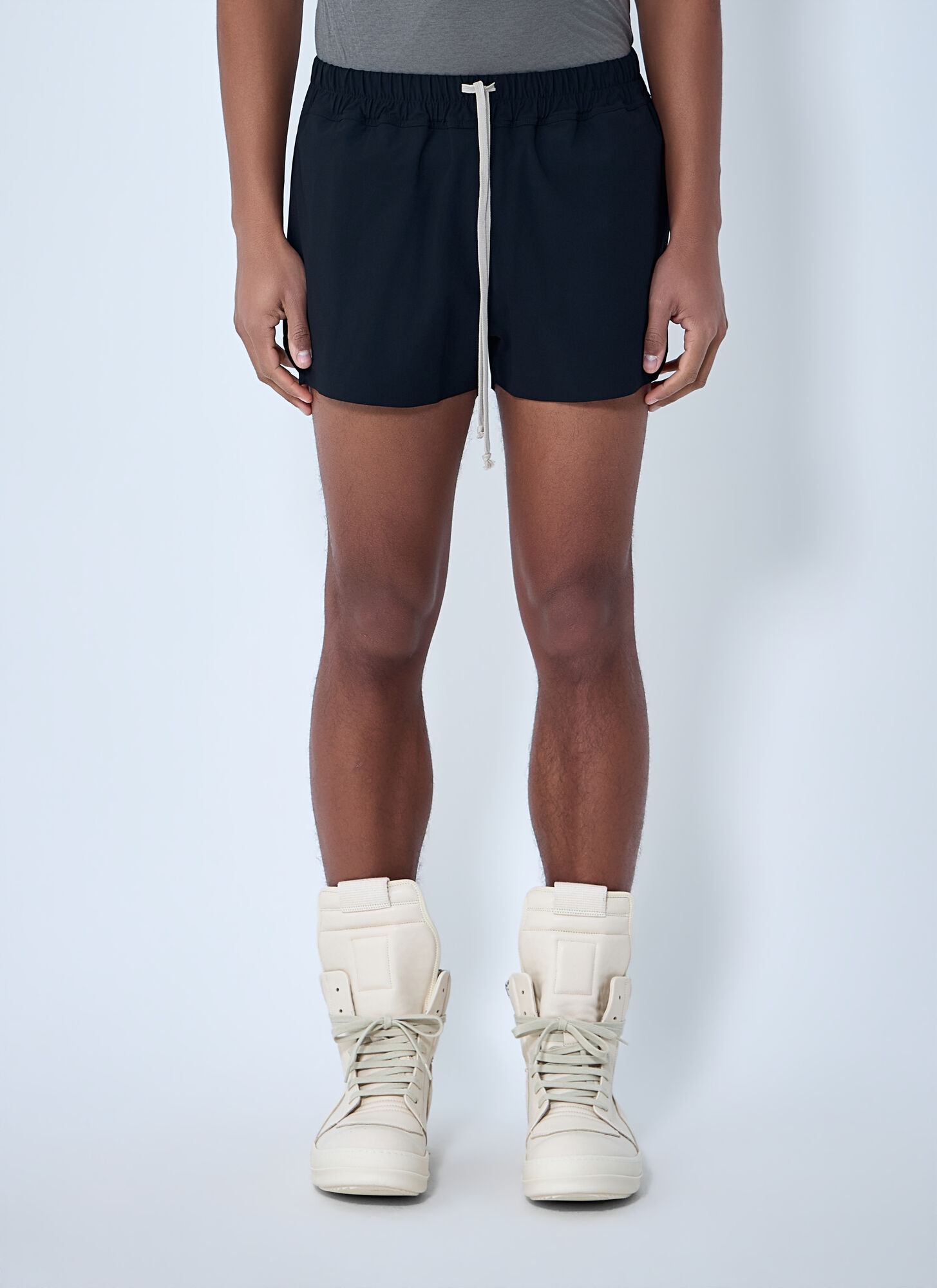 Rick Owens Elasticated Waistband Shorts - Man Shorts Black Xl Rick