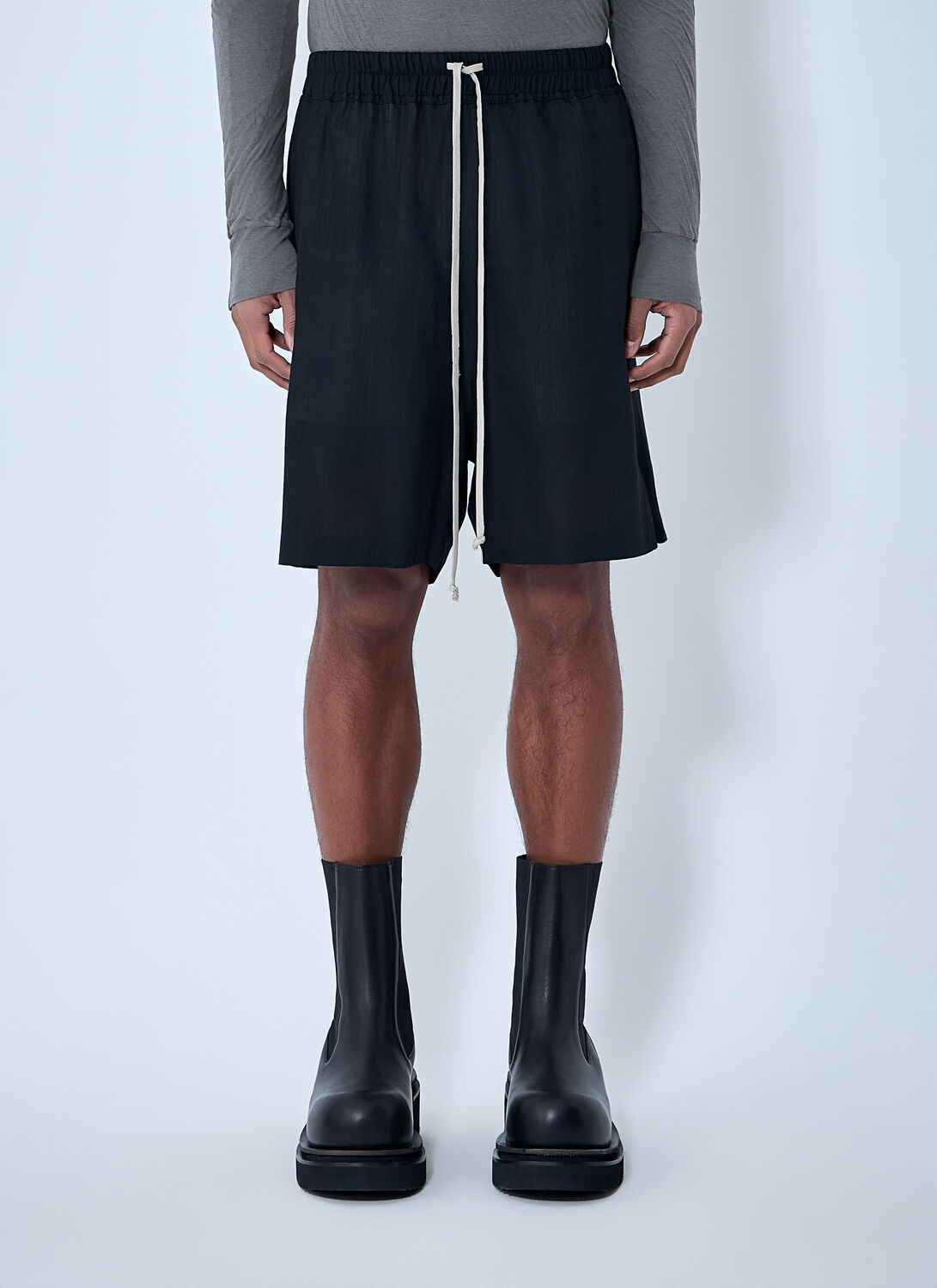 Rick Owens Drawstring Relaxed Fit Shorts - Man Shorts Black It - 50 Rick