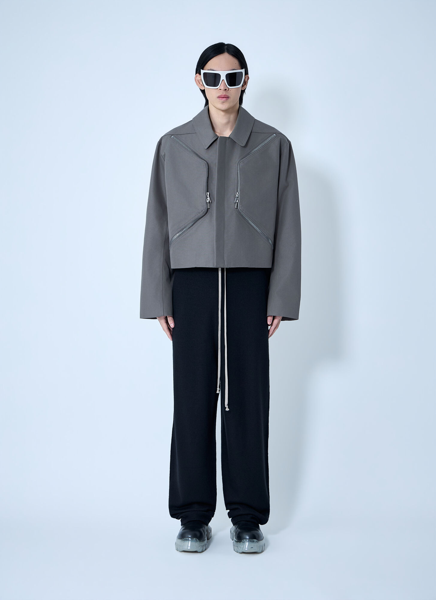 Rick Owens Men's Grey Heizer Mac Jacket - Man Jackets It - 46