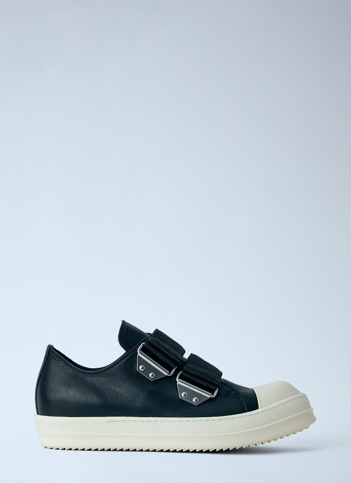 Rick Owens Men's Black Low Strap Sneakers - Man Sneakers Eu - 42