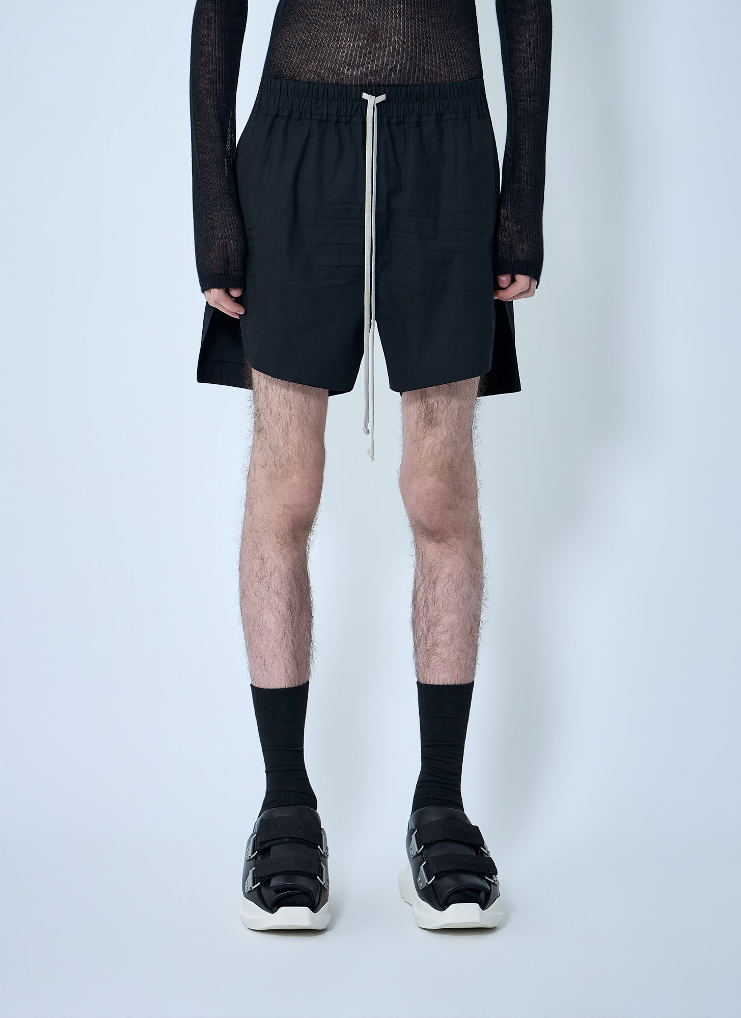 Rick Owens Rick Owens Drawstring Shorts - Man Shorts Black It - 48　Rick Owens ドローストリング ショーツ - マン ショーツ ブラック IT - 48