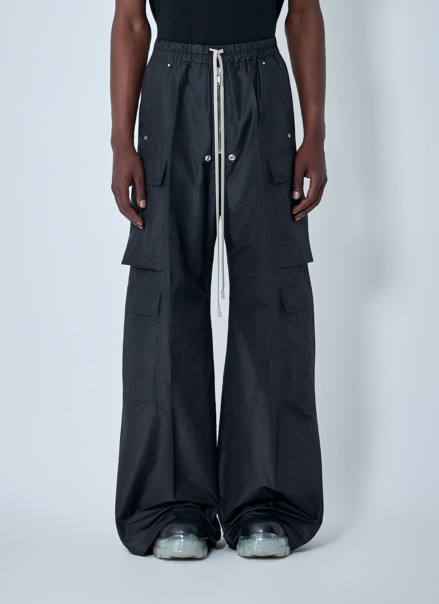 Rick Owens Men's Black Cargobelas Pants - Man Pants It - 46
