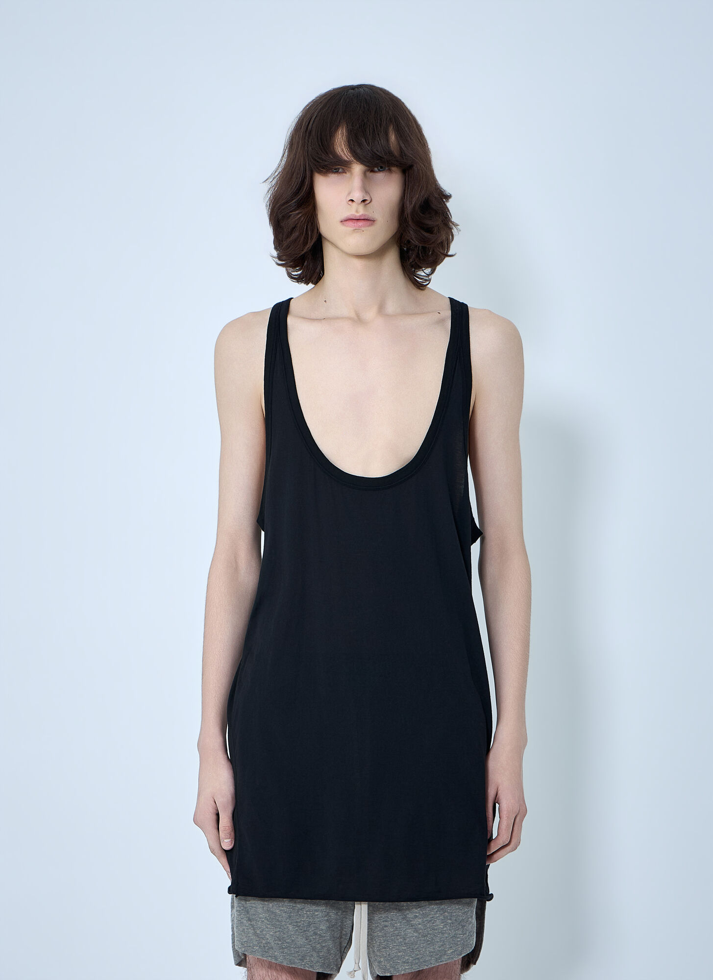Rick Owens Men's Black Pony Tank Top - Man Tops M