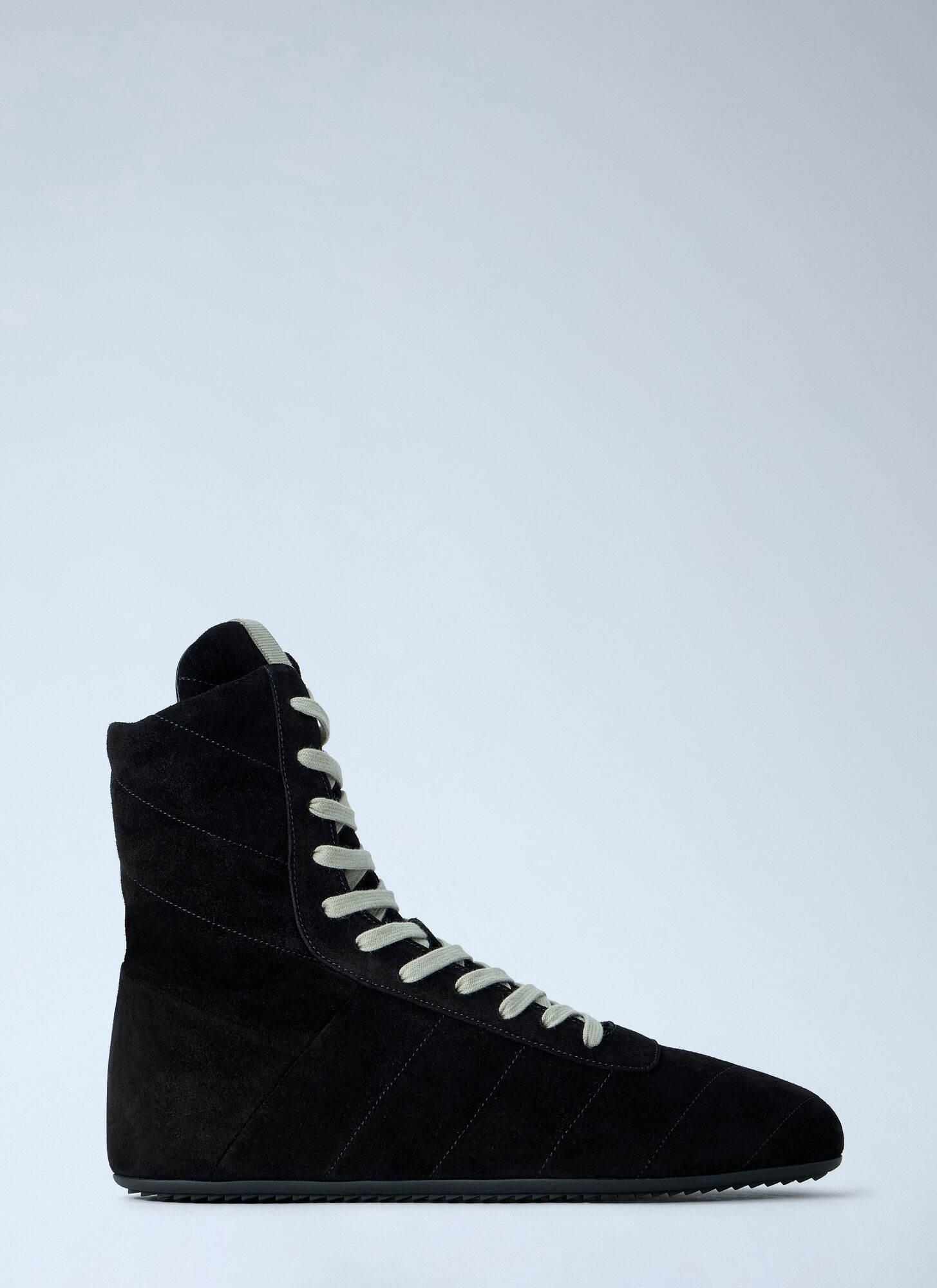 Rick Owens Men's Black Quilted Minimal High Sneakers - Man Sneakers Eu - 43