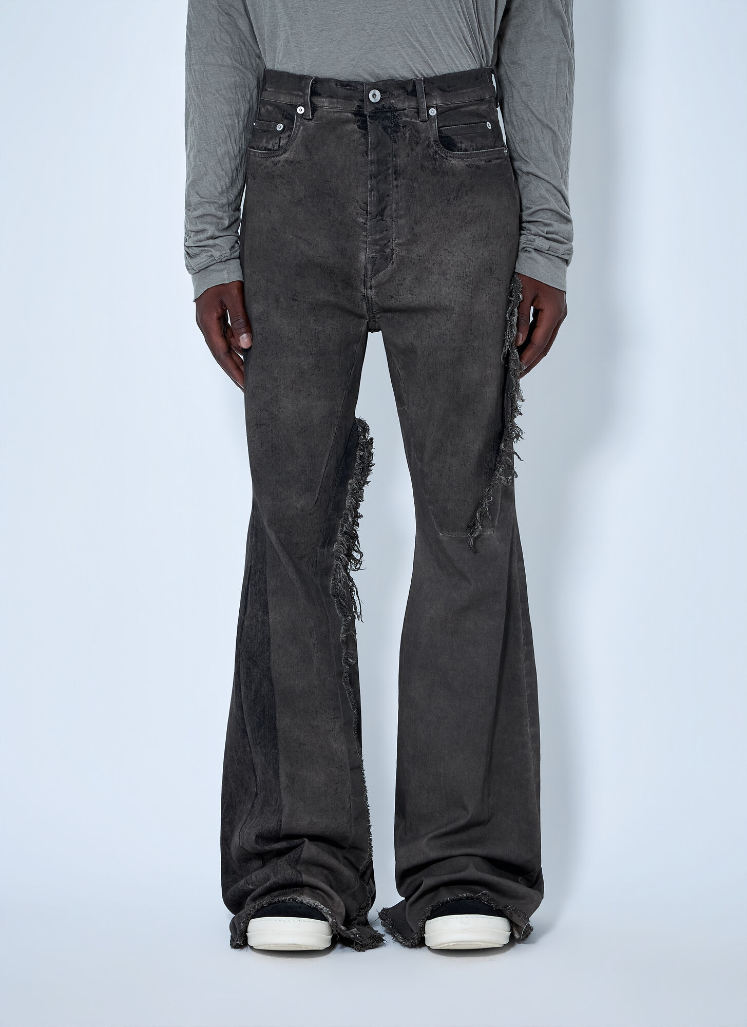 Rick Owens Men's Grey Bolan Bootcut Jeans - Man Jeans 32