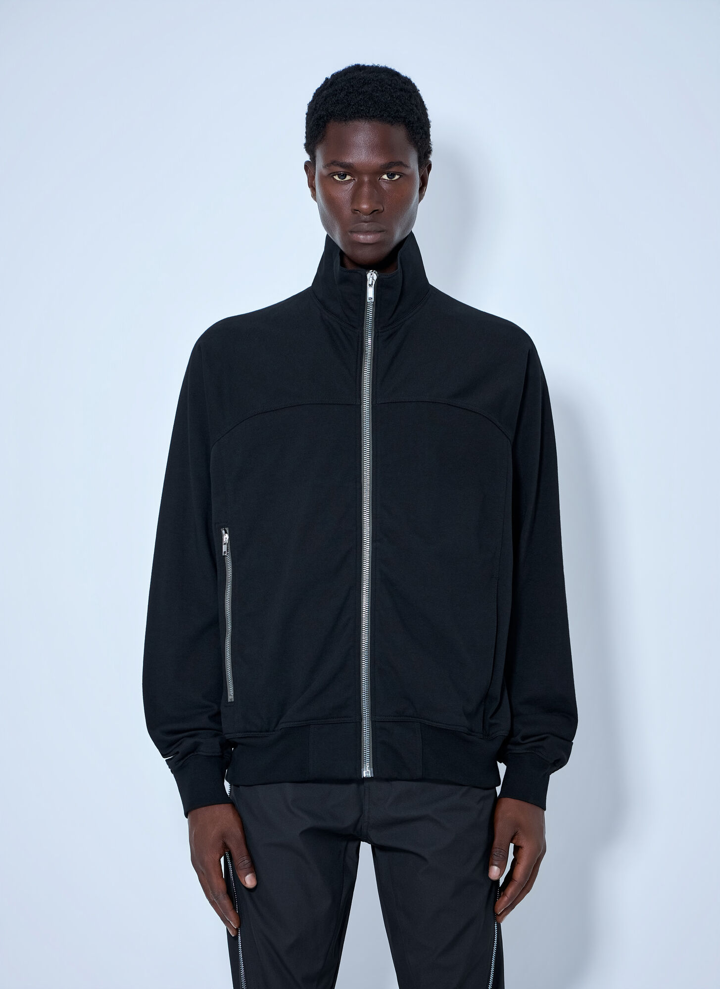 Rick Owens High-Neck Zip-Up Jacket - Male - Zip-Throughs - Black - S - Sweatshirts & Hoodies - Image 2