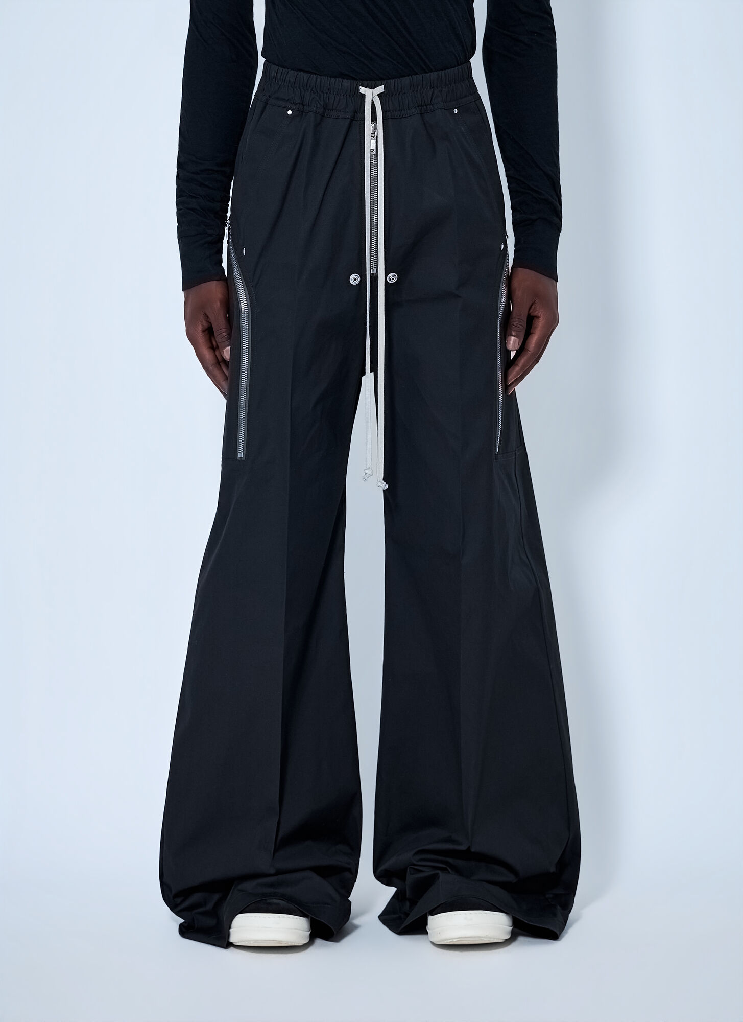 Rick Owens Men's Black Heizer Belas Cotton Pants - Man Pants It - 50