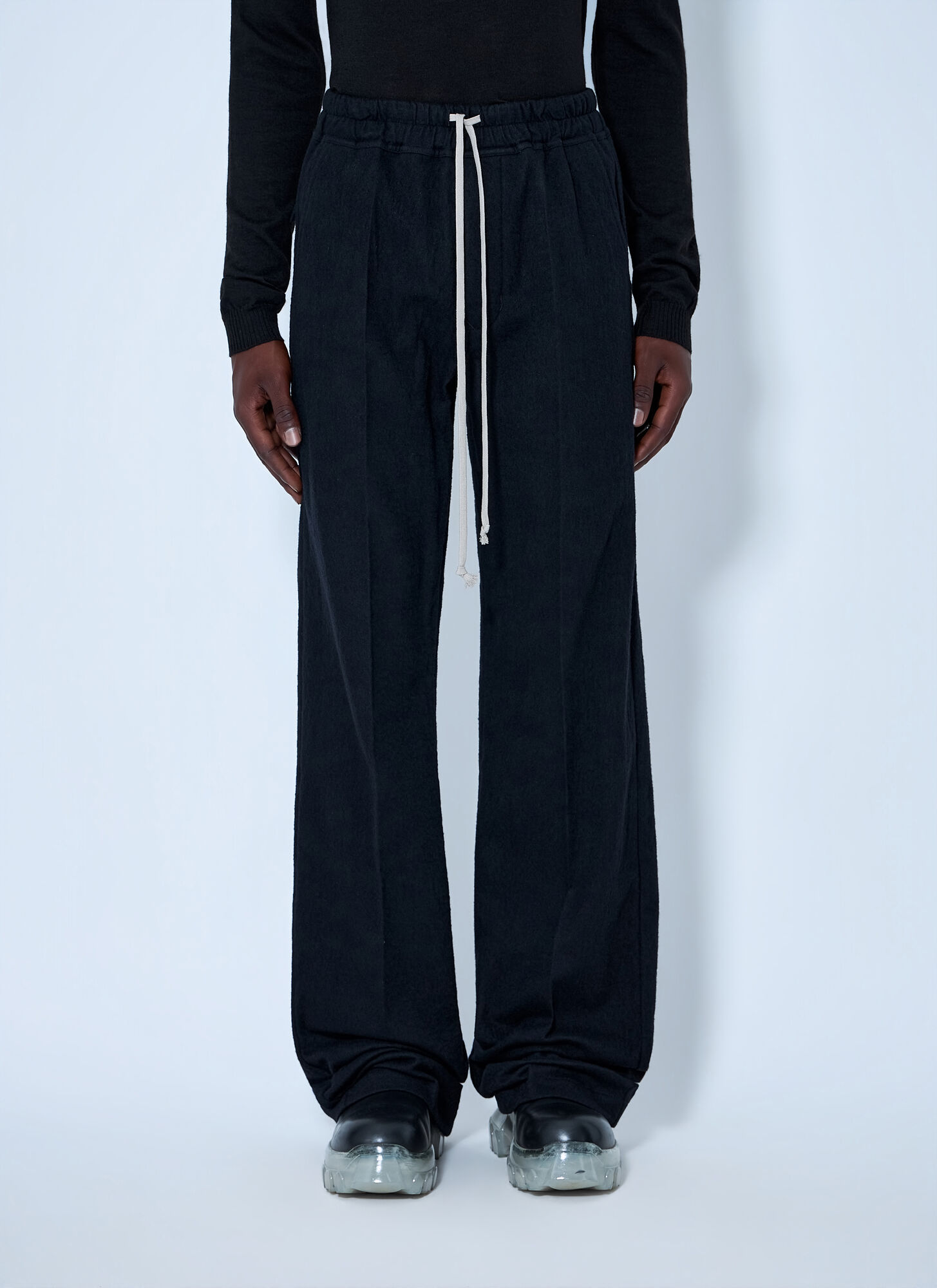 Rick Owens Men's Black Dietrich Drawstring Pants - Man Pants It - 52