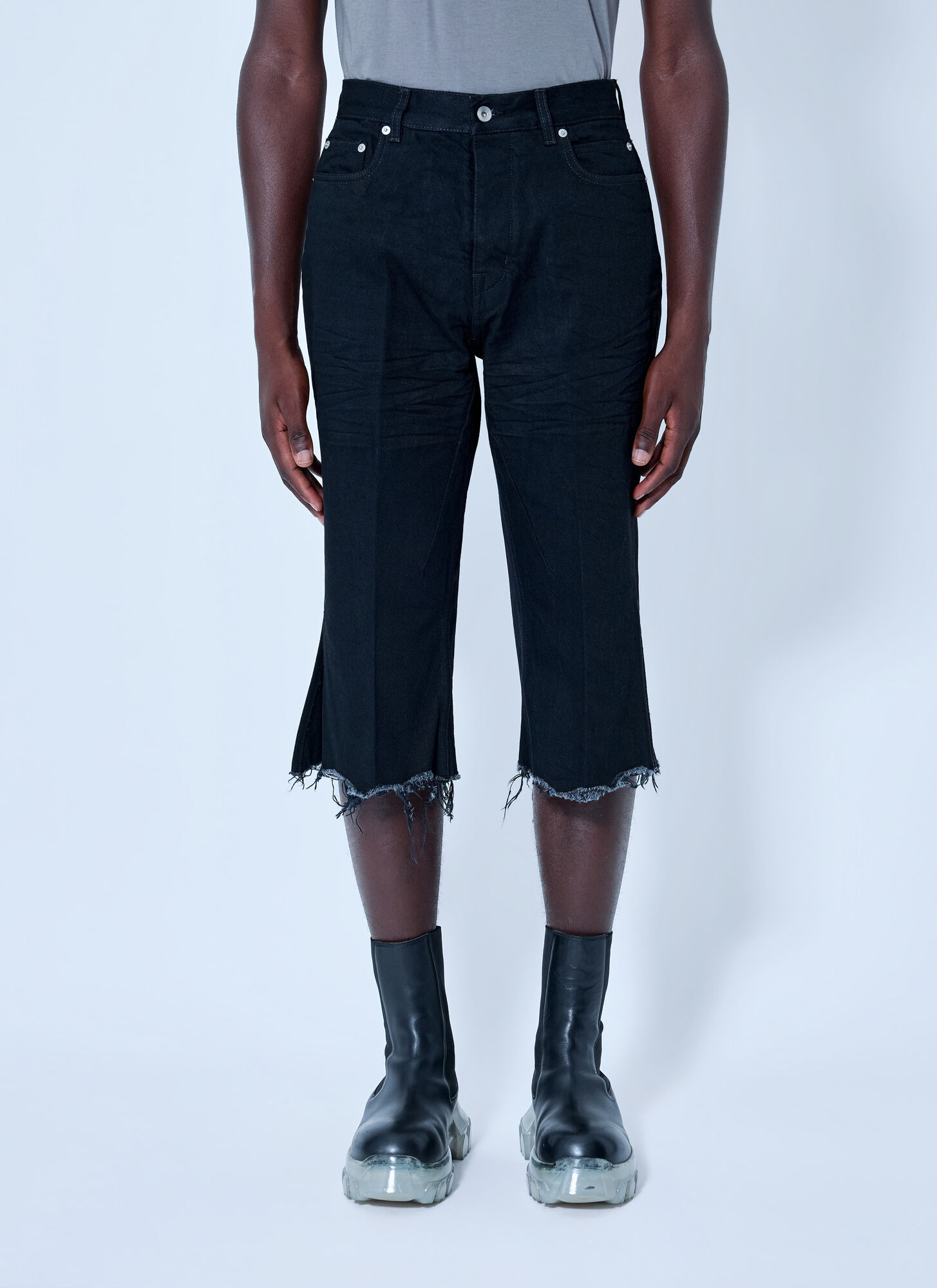 Rick Owens , Cropped Jeans, Male, Black, W32, Cutoffs Jeans - Image 2