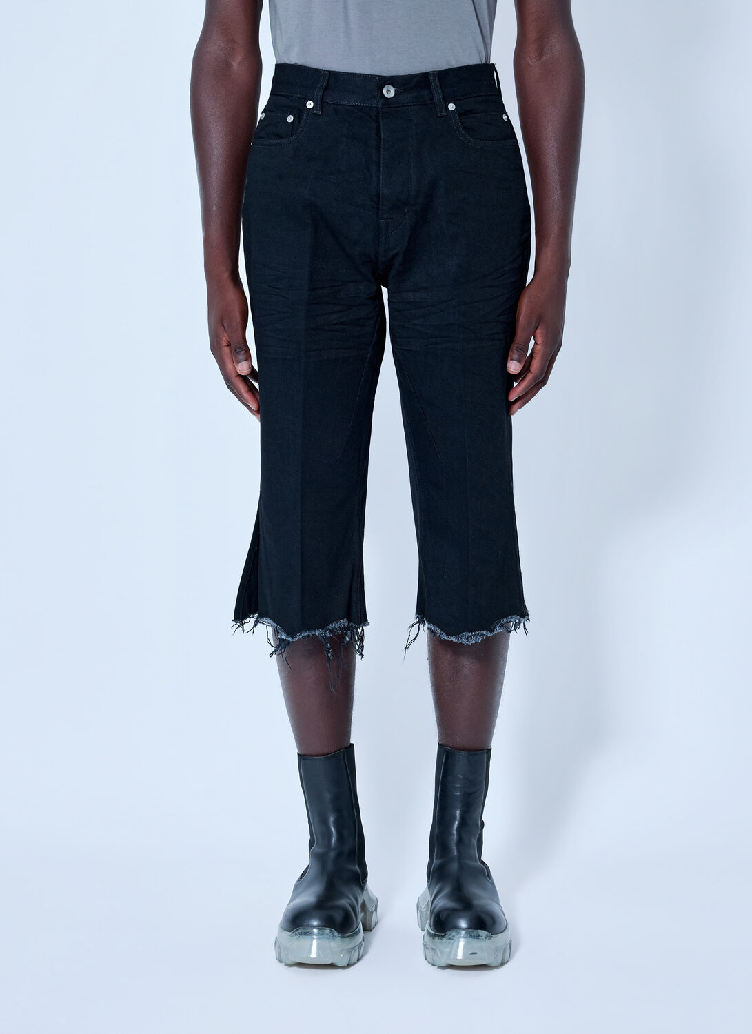 Rick Owens Bolan Cutoffs Jeans - Man Jeans Black 32