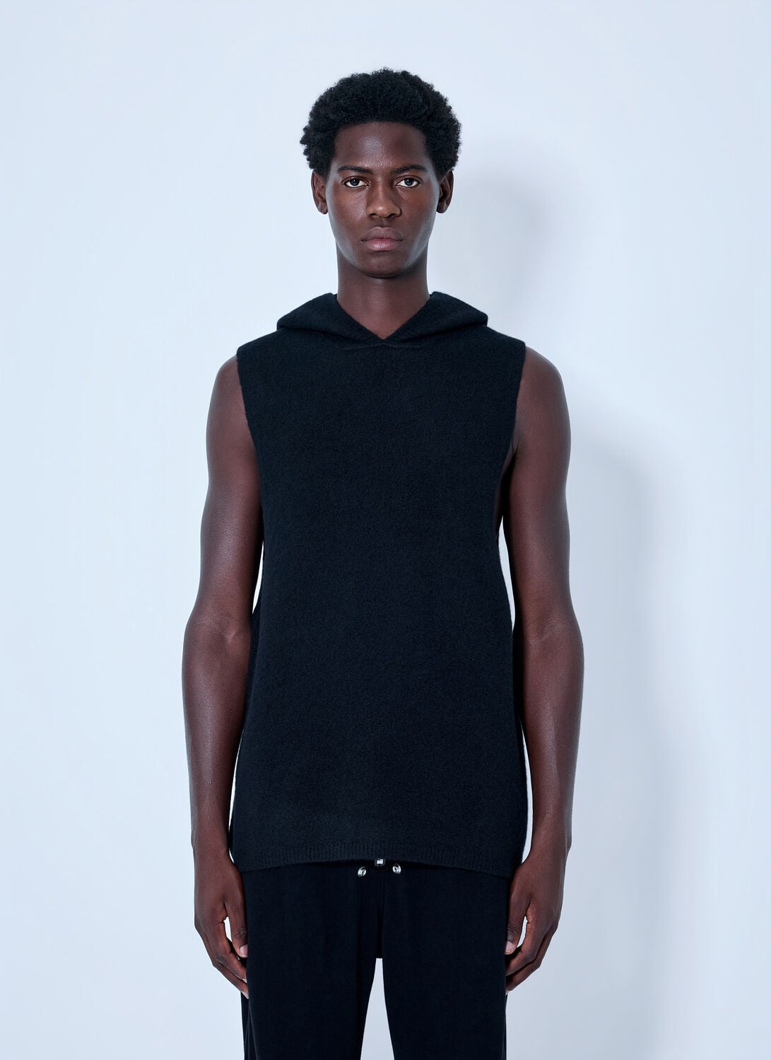 Rick Owens Hooded Tank Top - Man Tops Black M