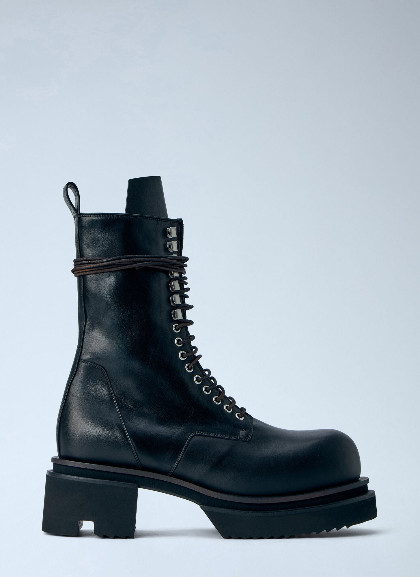 Rick Owens Men's Black “Bogun Lace-Up” Boots - Image 3