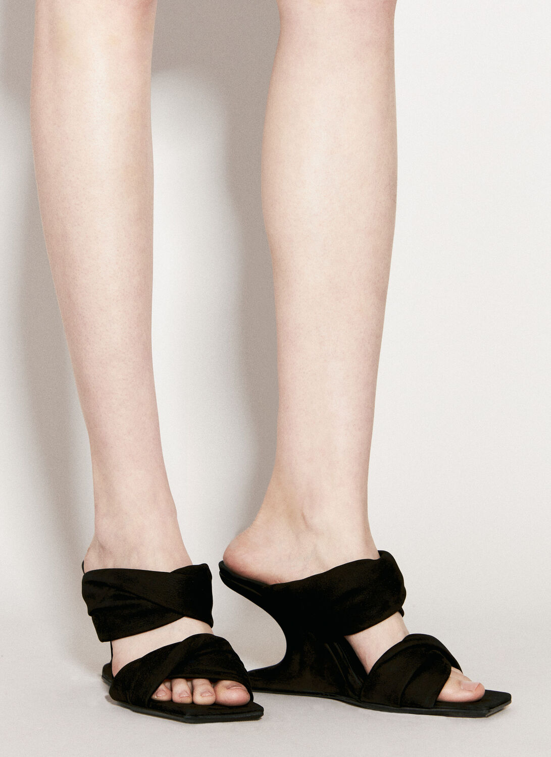 Shop Rick Owens Cantilever 8 Twisted Sandals In Black