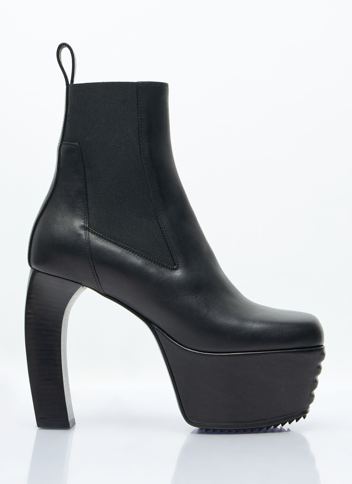 Rick Owens 125mm Leather Platform Boots In Black
