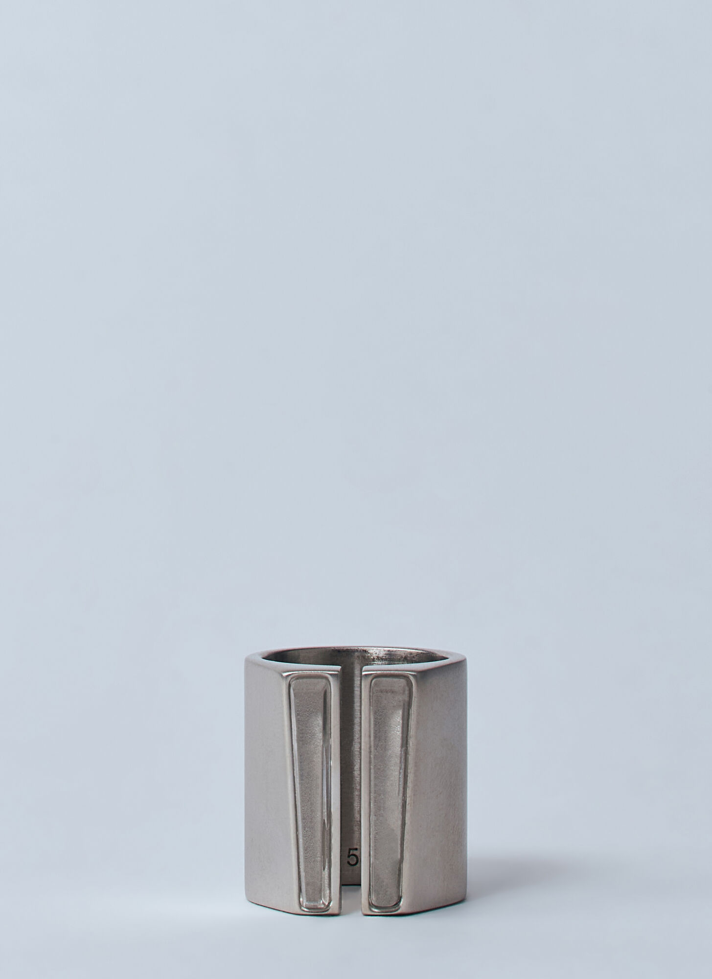 Rick Owens Imploded Ring In Silver