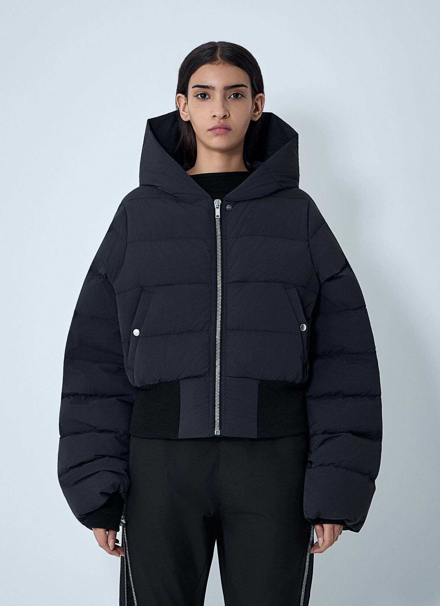 Rick Owens Hooded Down Jacket - Frau Jacken Black It - 42 - Immagine 1