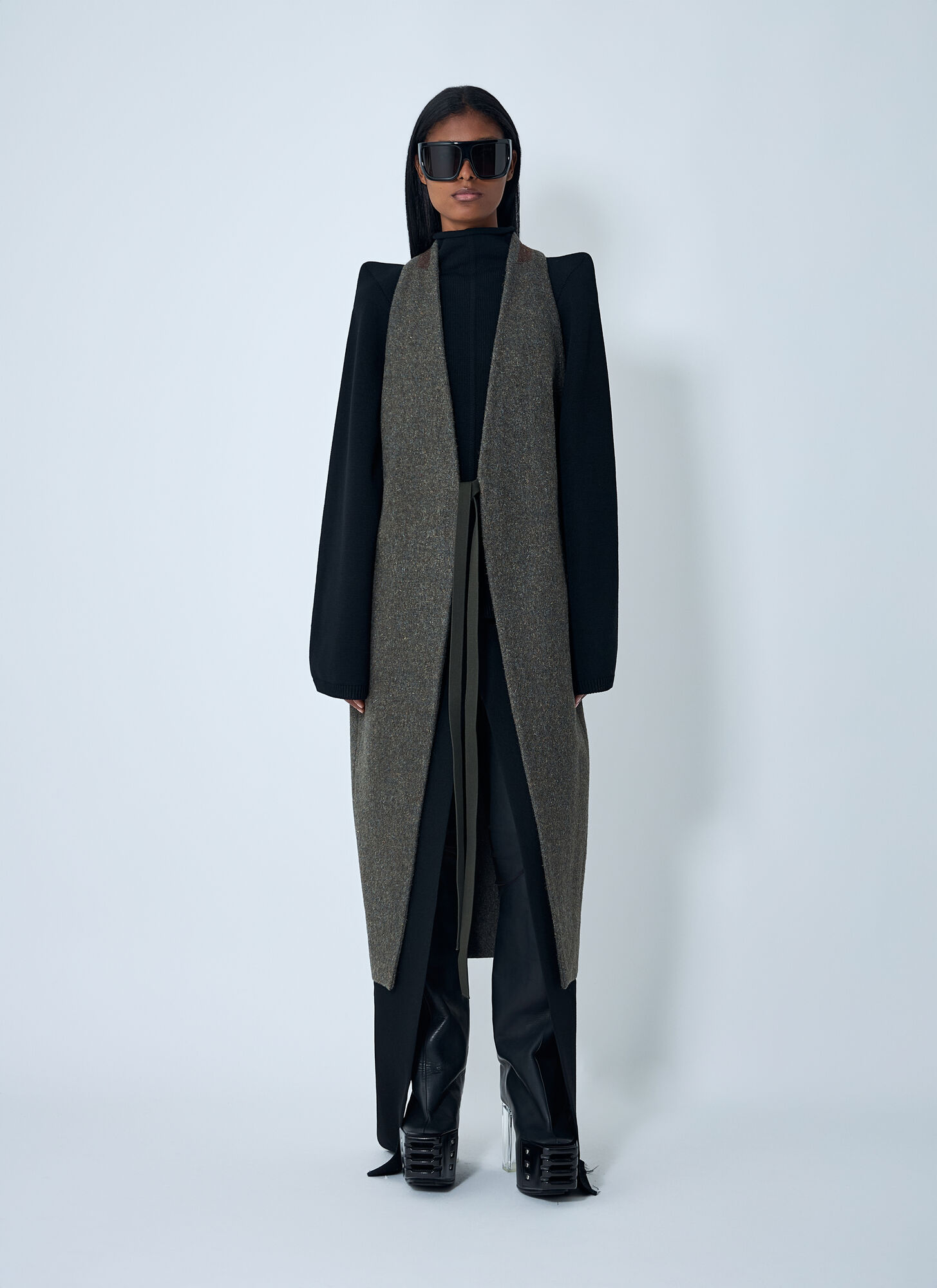  Rick Owens Rick Owens Wool Draped Waistcoat - Frau Mäntel Grey It - 40 