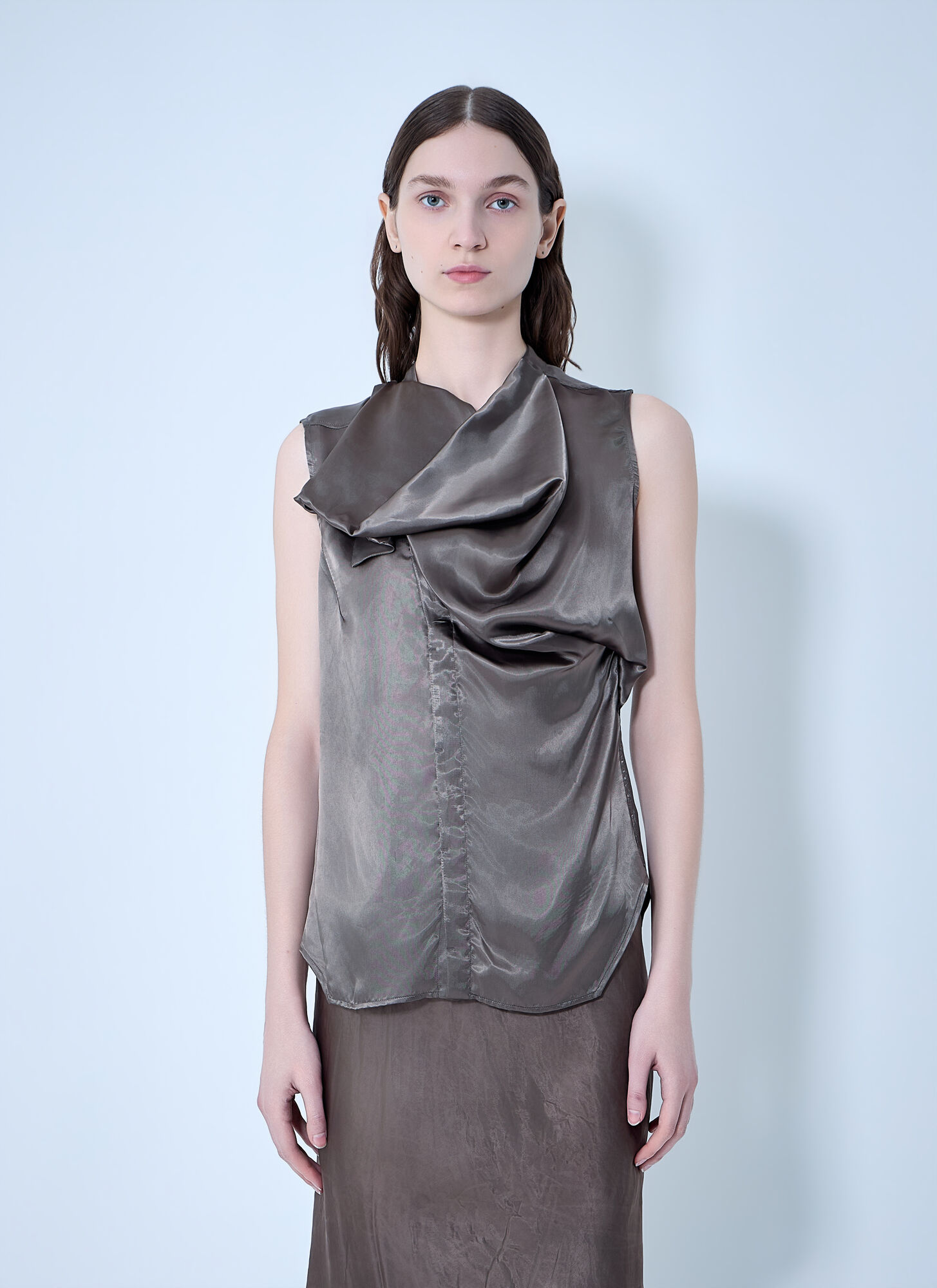 Rick Owens Women's Grey Island Top - Woman Tops It - 42
