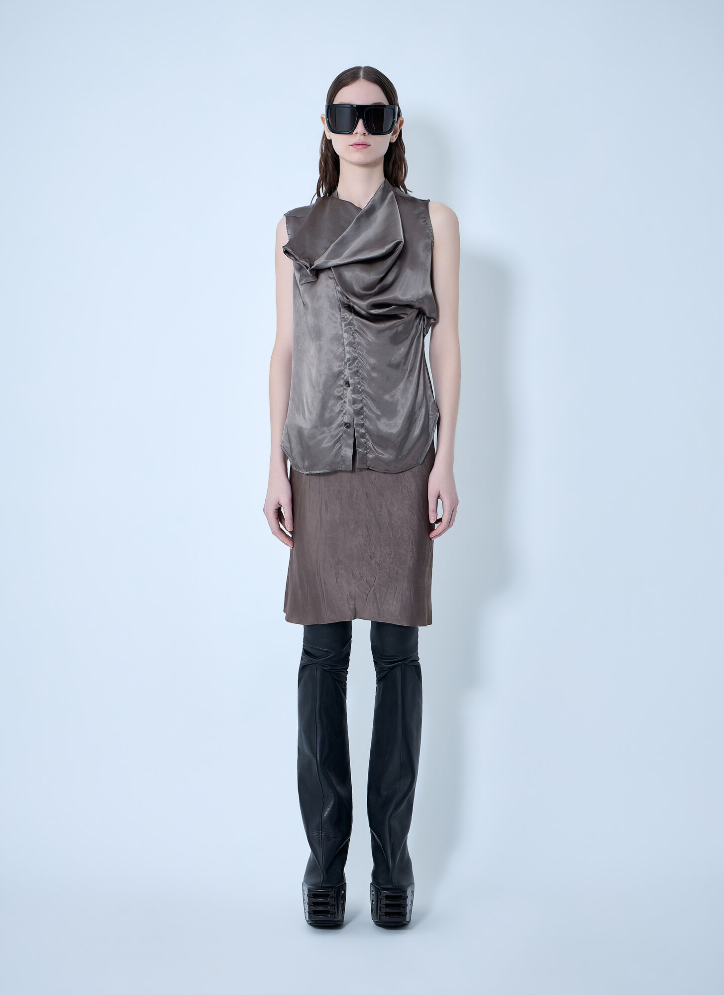  Rick Owens Rick Owens Island Top - Frau Tops Grey It - 40 