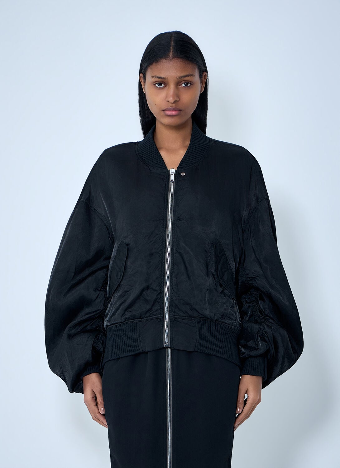 Rick Owens Oversized Bomber Jacket - Woman Jackets Black It - 42