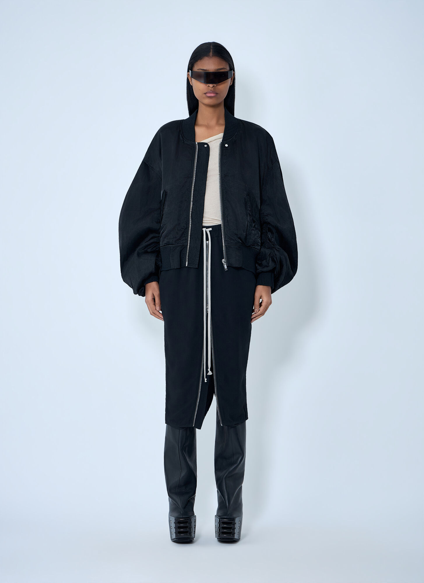  Rick Owens Rick Owens Oversized Bomber Jacket - Frau Jacken Black It - 42 