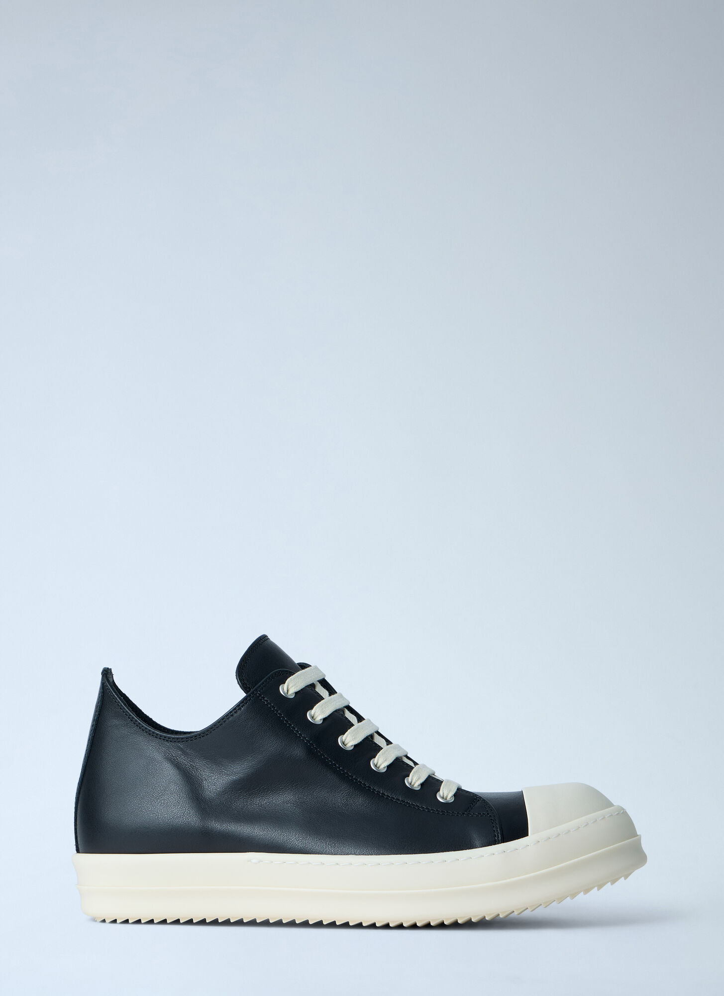 Rick Owens Women's Black Leather Low-Top Sneakers - Woman Sneakers Eu - 37