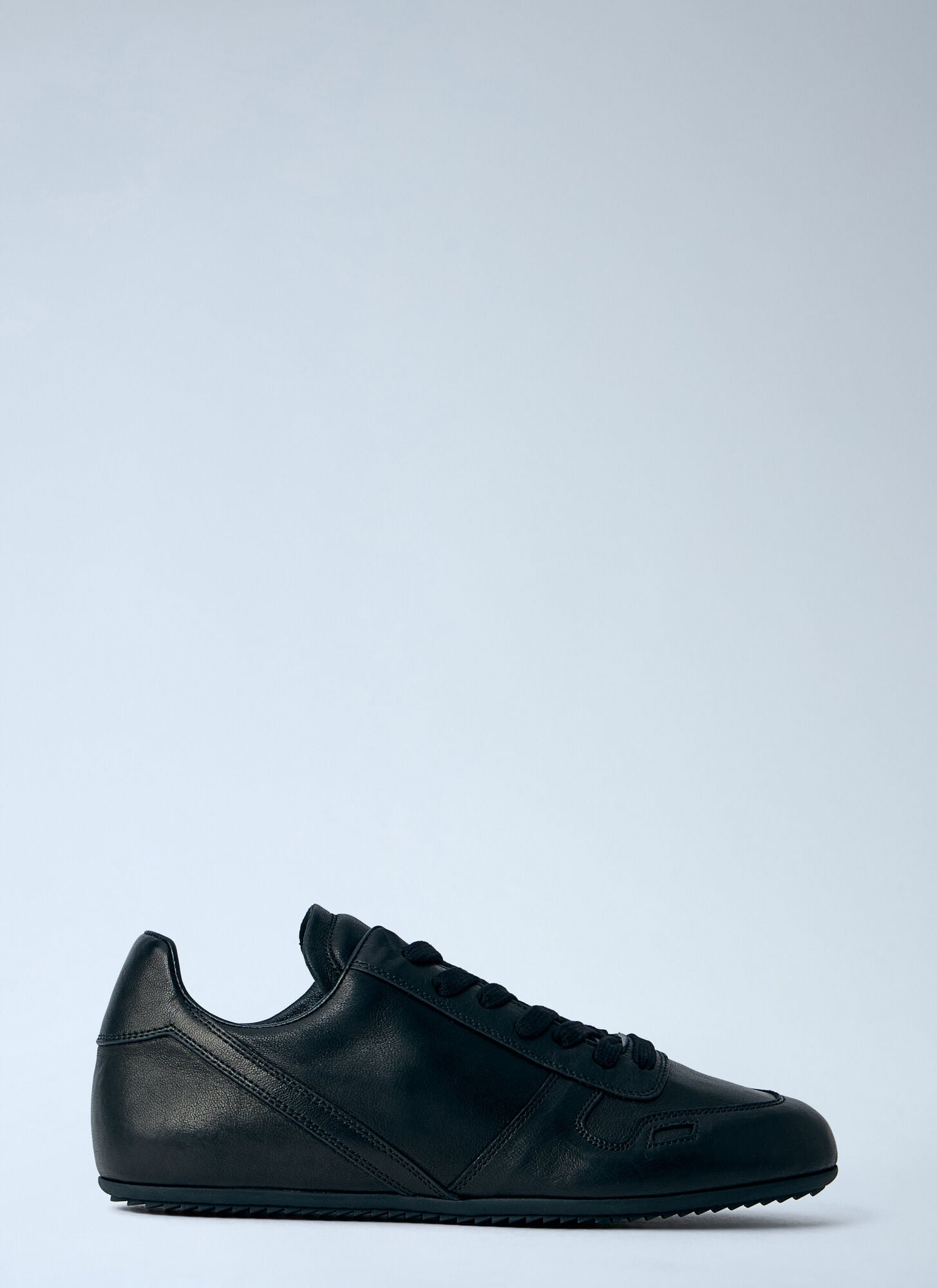 Rick Owens Women's Black Minimal Leather Sneakers - Woman Sneakers Eu - 40