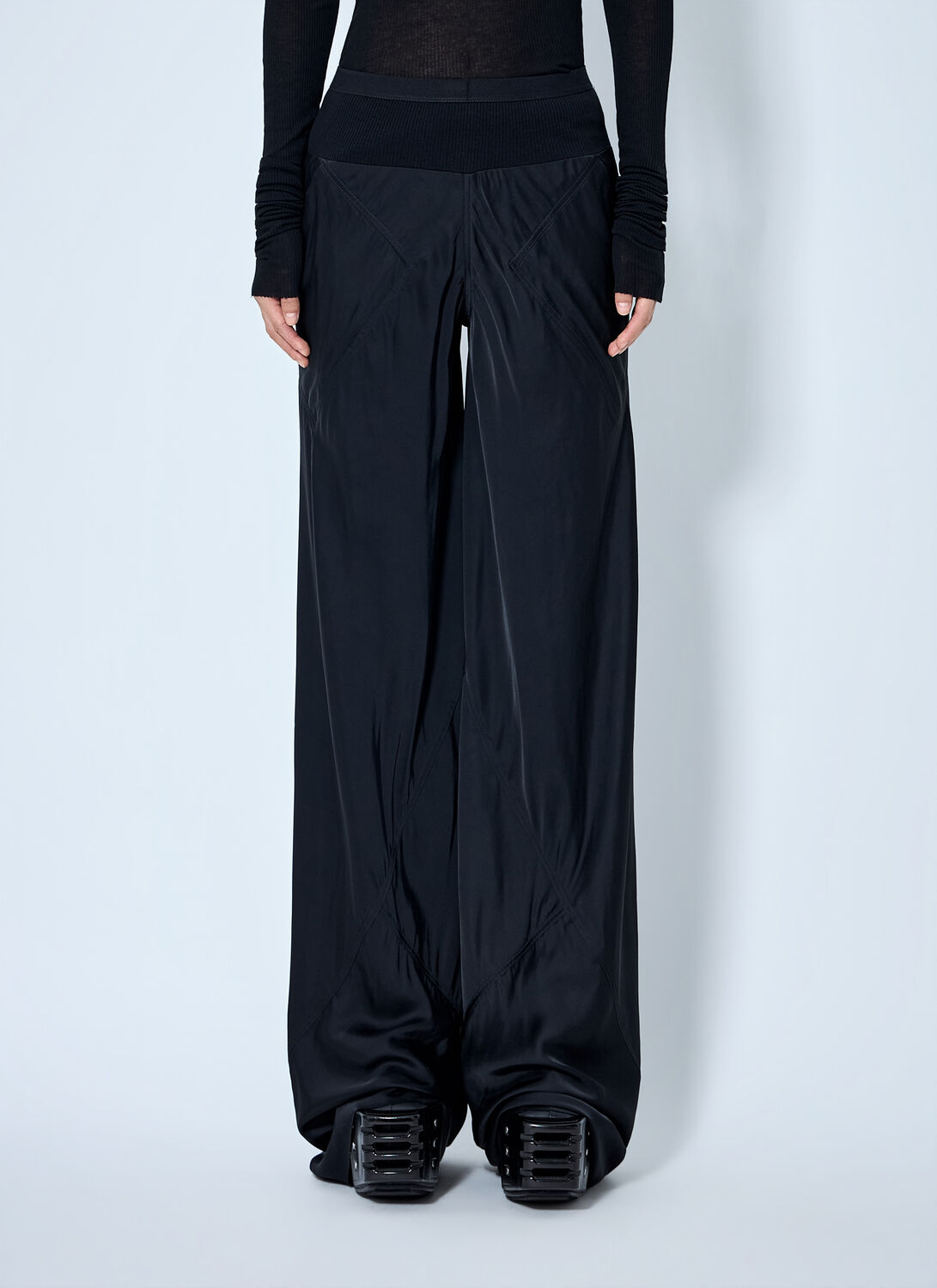 Rick Owens Bias Wide-leg Pants - Woman Pants Black It - 38