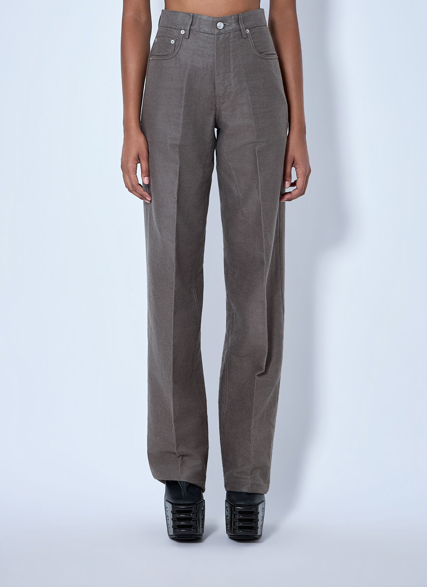 Rick Owens Women's Grey Geth Pants - Woman Pants 28