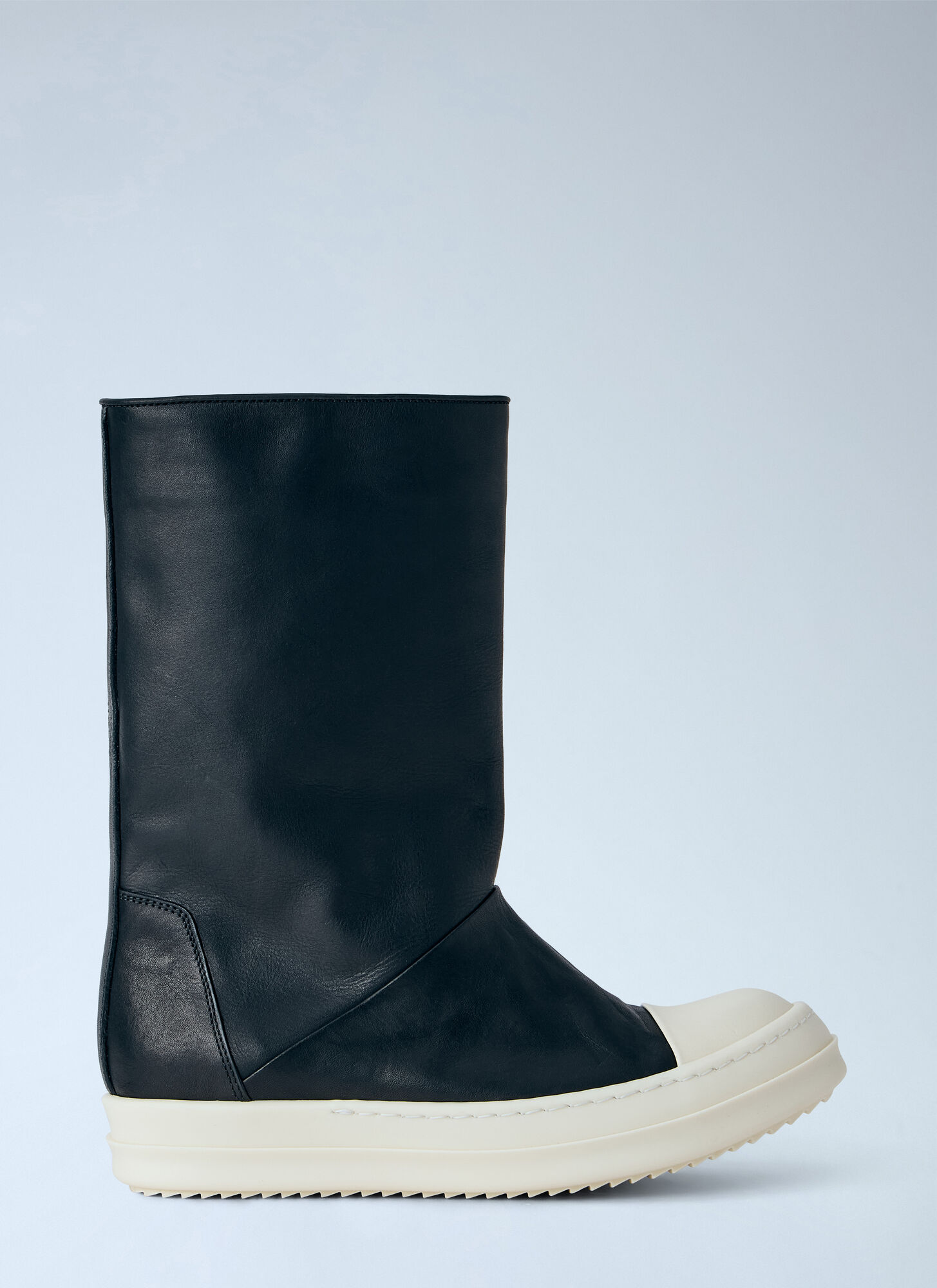Rick Owens Tower High Leather Boots - Woman Boots Black Eu - 37