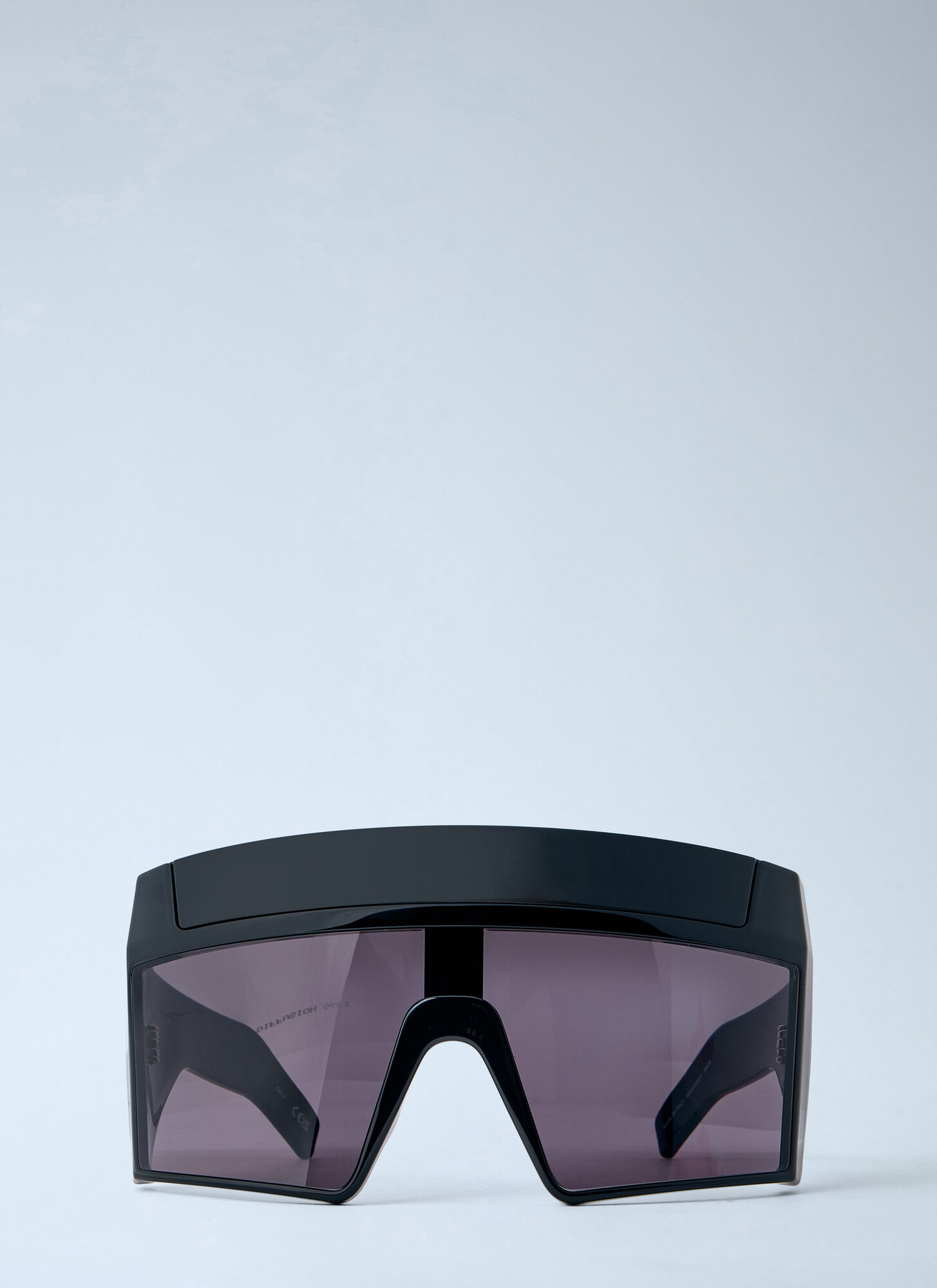 Rick Owens Unisex Black Shield-Frame Sunglasses - Sunglasses One Size