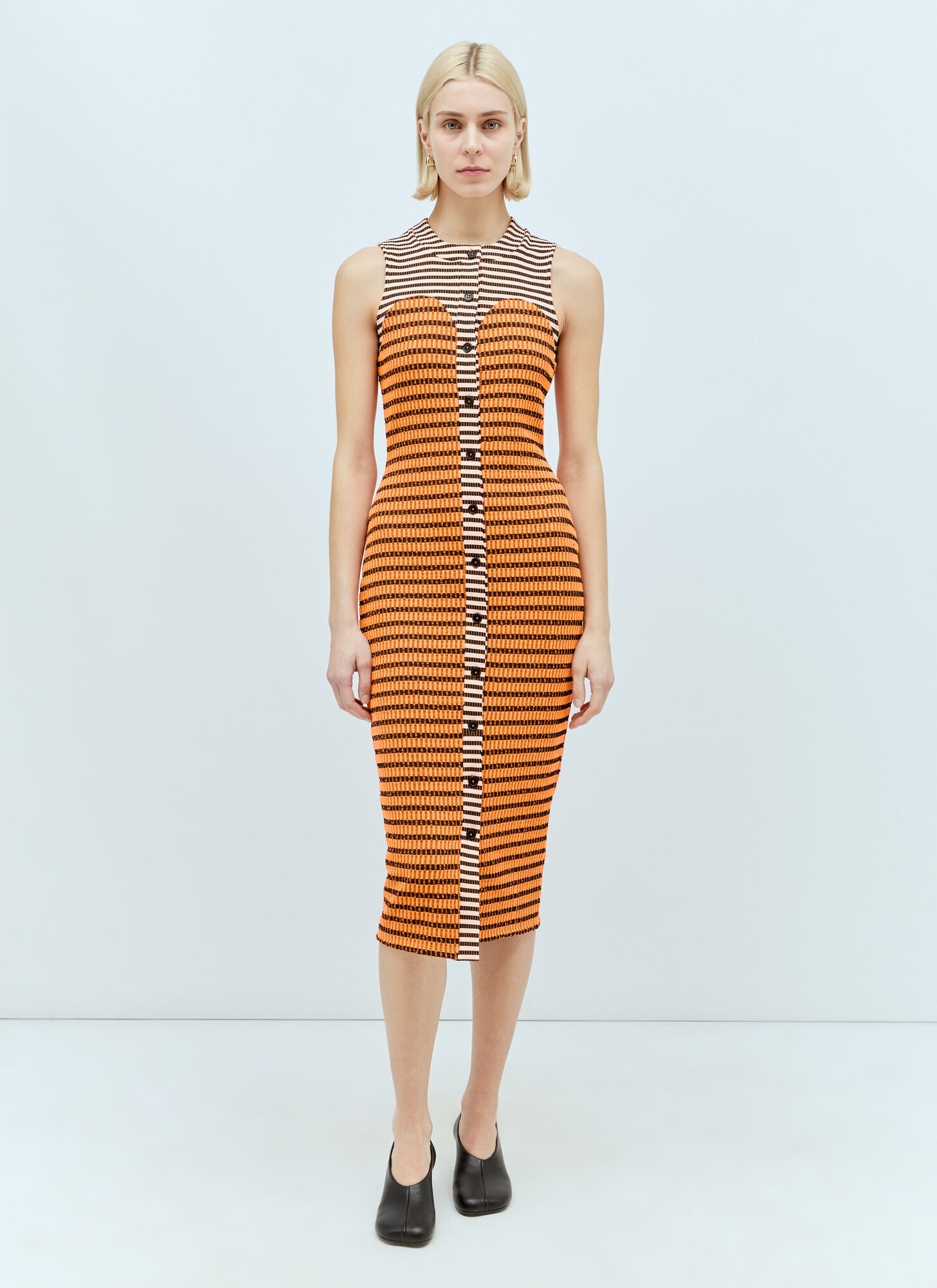 Reward If Found Cardi Striped Dress – Woman Dresses Orange M