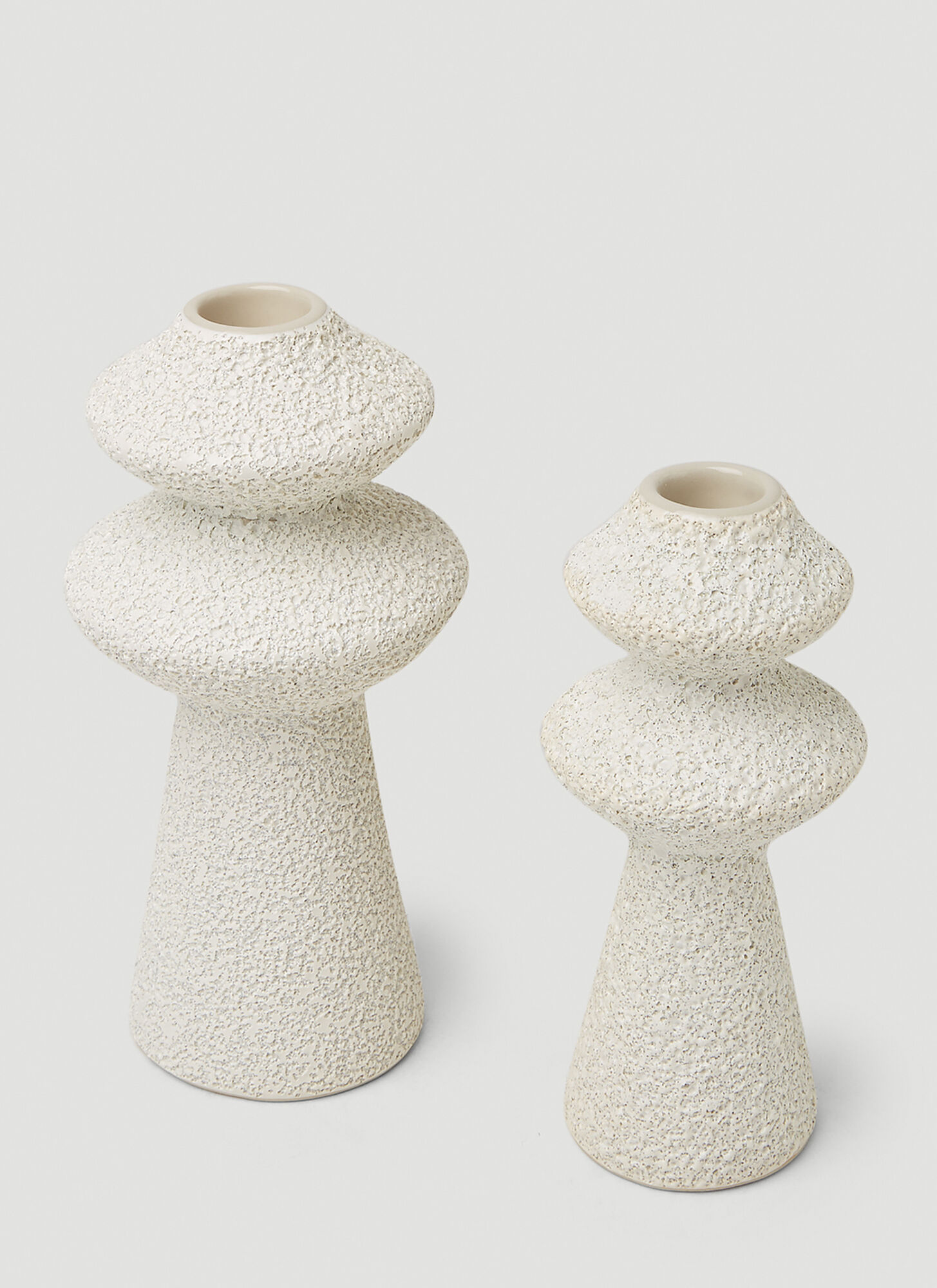  Marloe Marloe Marloe Marloe Set Of Two Jagger Candle Holders -  Ceramics Cream One Size 
