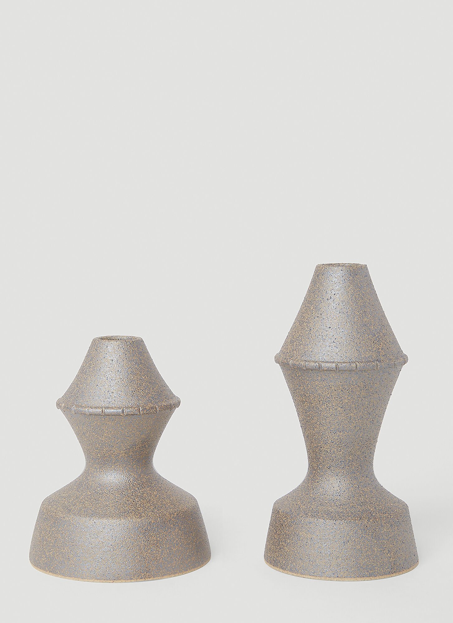 Marloe Marloe Set Of Two Amal Candle Holder In Brown