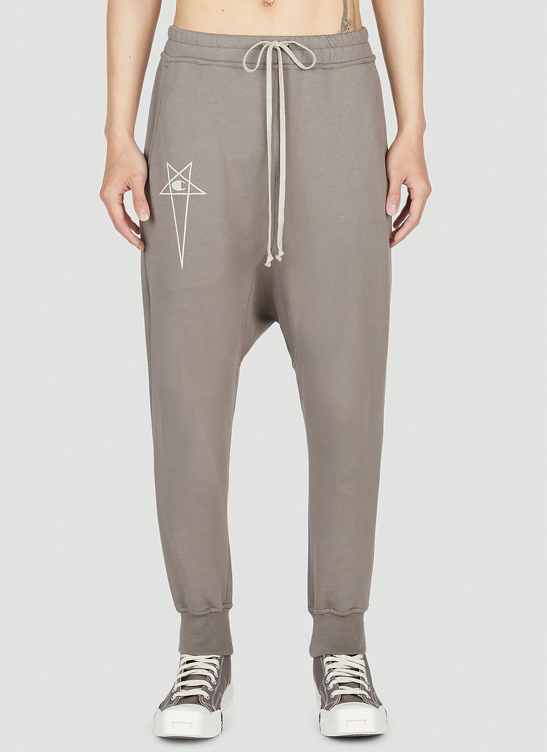 Rick Owens X Champion Prisoner Drawstring 219245 In Taupe