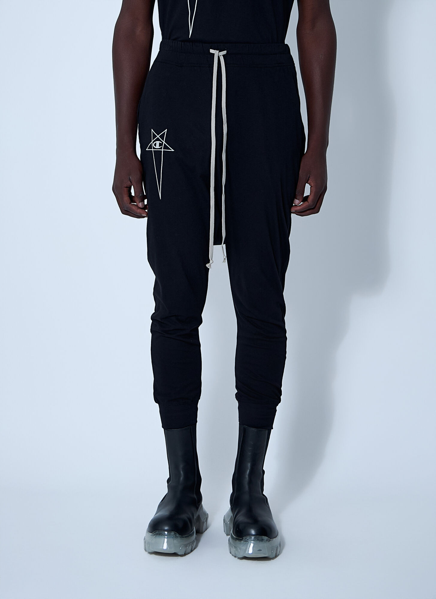 Rick Owens X Champion Logo-embroidered Organic Cotton Track Pants