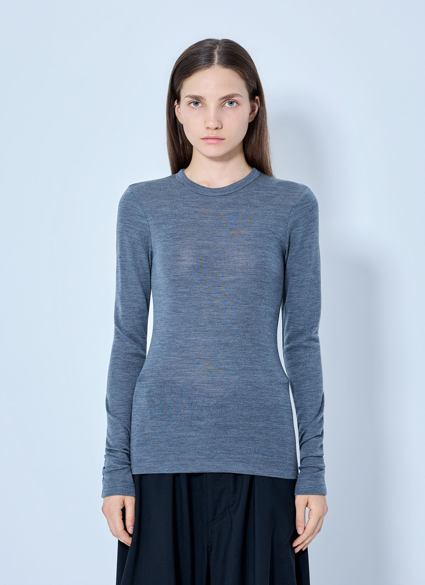Róhe Women's Grey Fine Merino Long Sleeve - Woman Tops Fr - 36