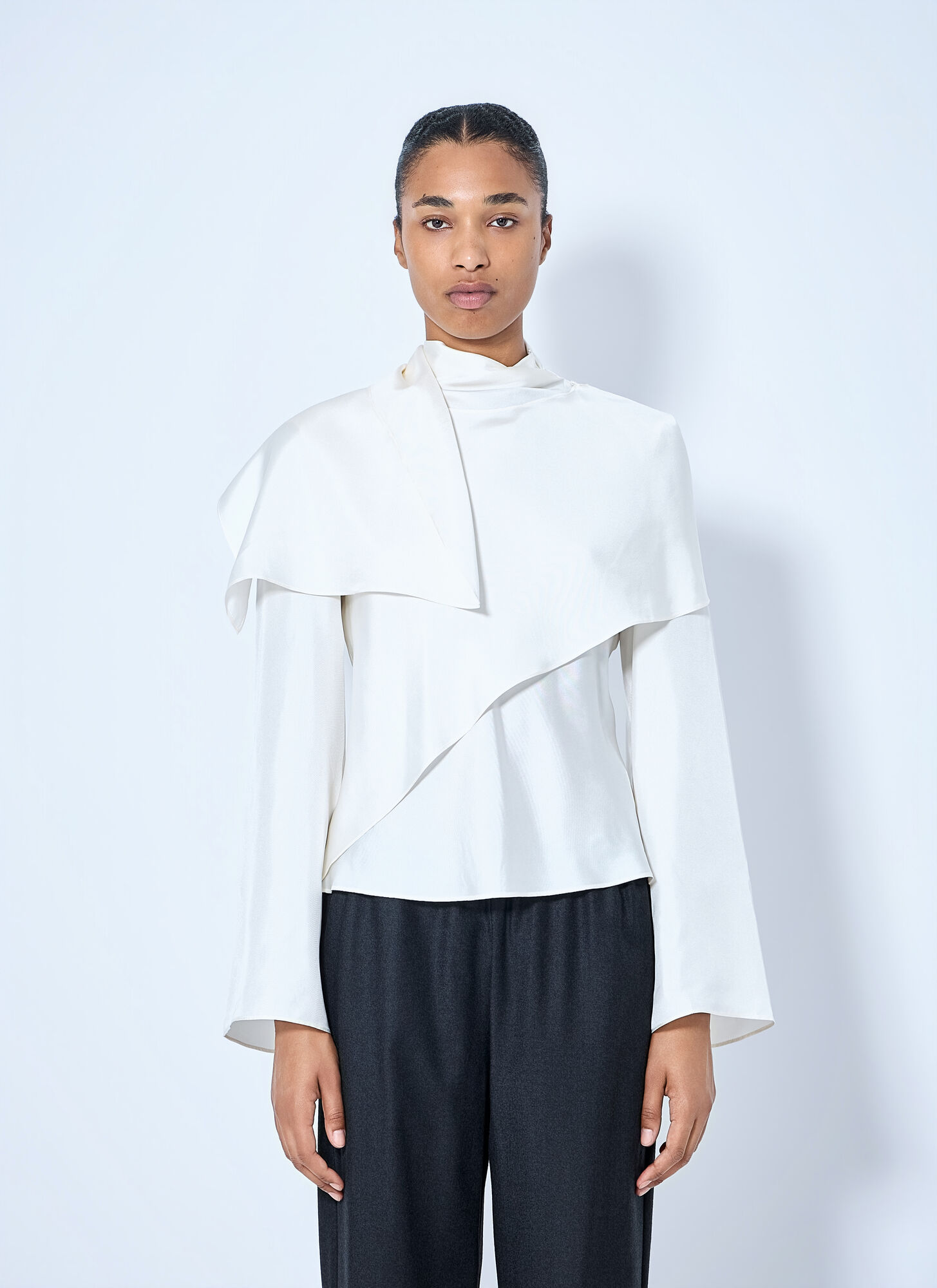 Róhe Women's White Silk Foulard Top - Woman Tops Fr - 34