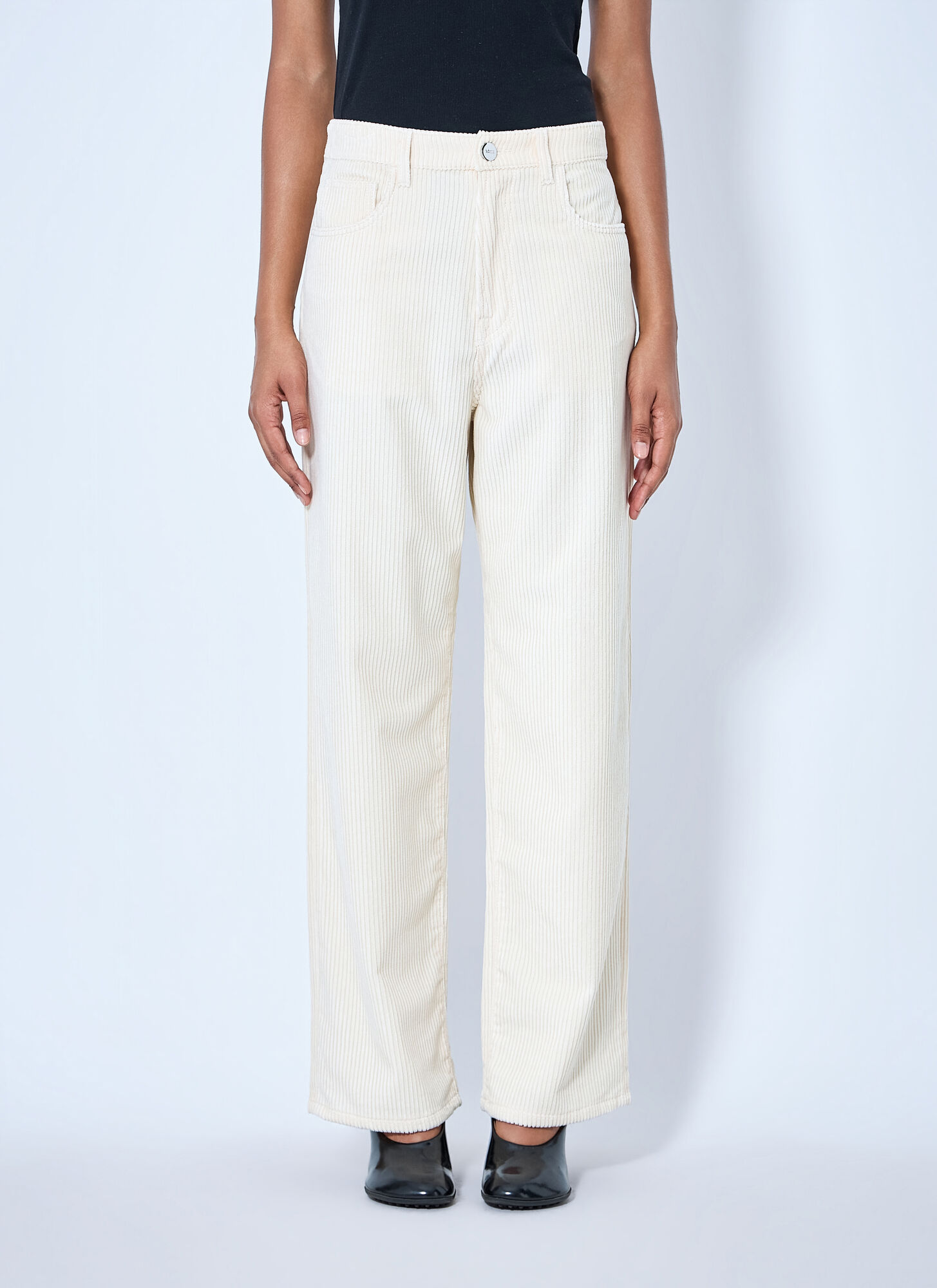 Róhe Women's Cream Bruun - Signature Baggy Corduroy Pants - Woman Pants Fr - 34